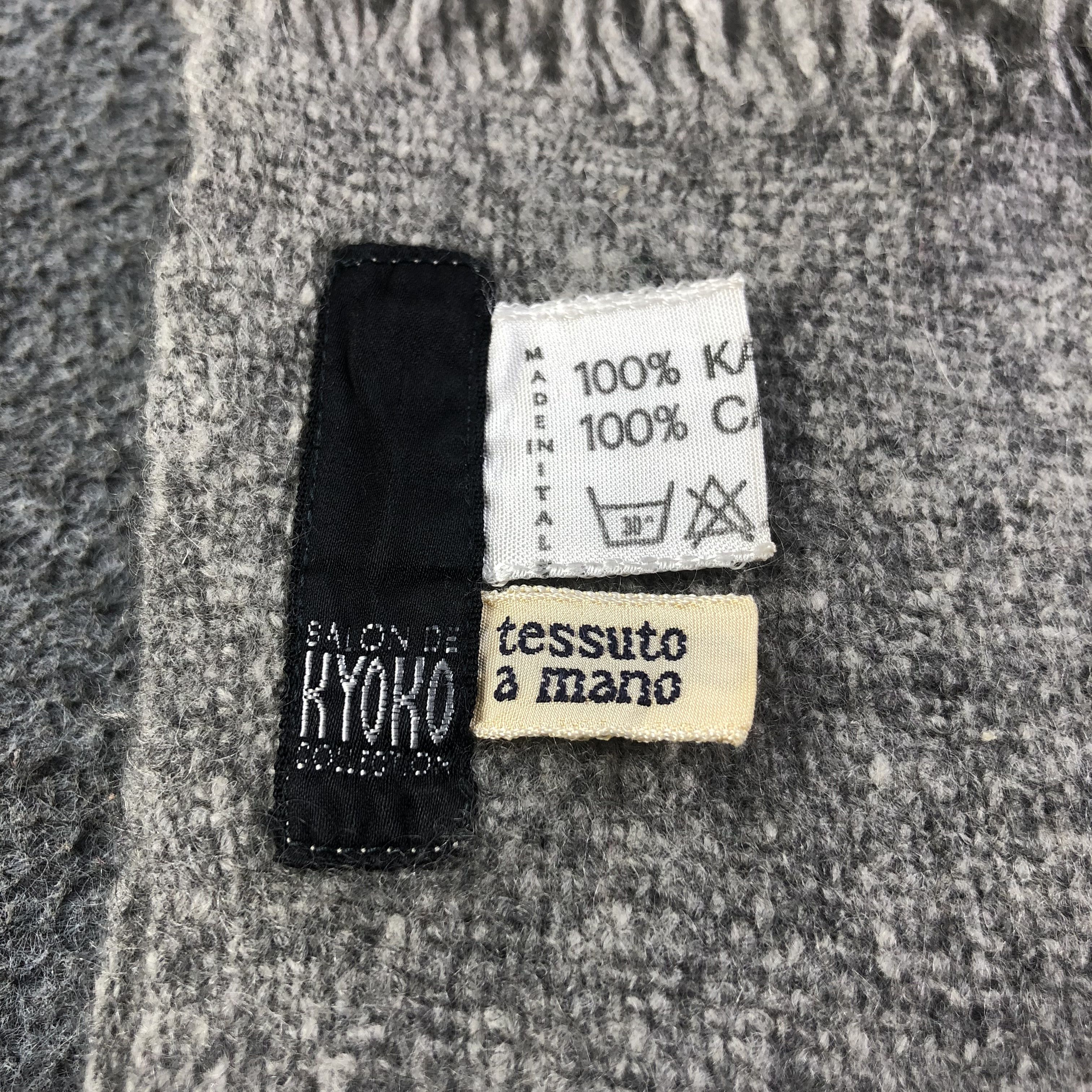 Japanese Brand Salon de Kyoko Tessuto a mano Cashmere Scarf Muffler V1176 Size ONE SIZE - 4 Thumbnail