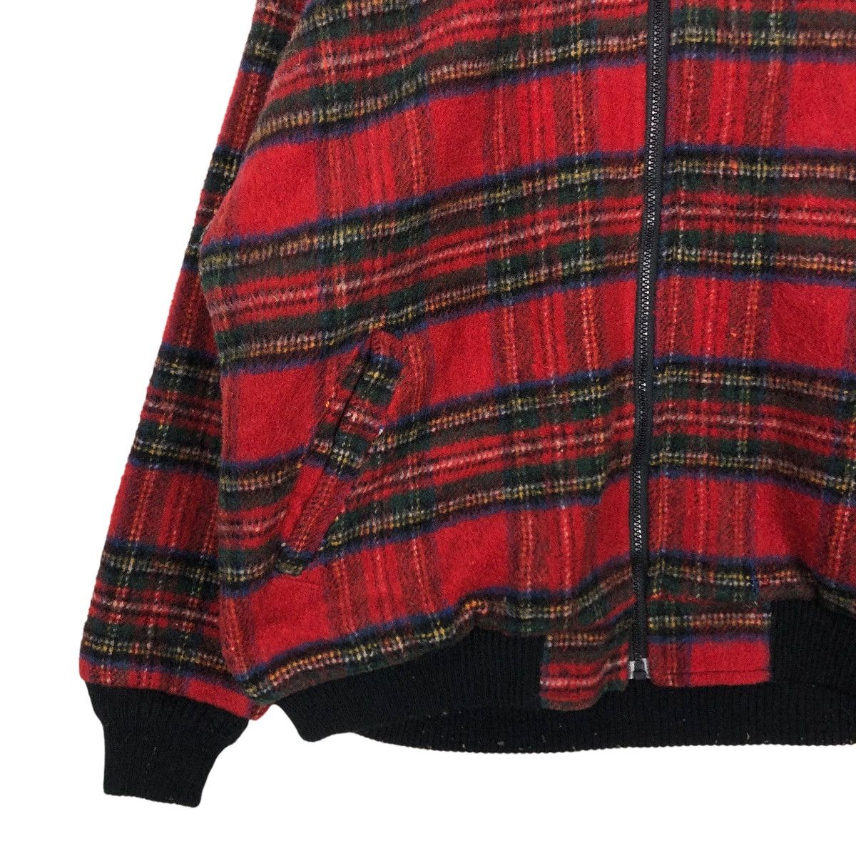 Vintage 🔥VINTAGE WOOL BOMBER JACKET MELTON USA TARTAN DESIGN CHECK Size US L / EU 52-54 / 3 - 4 Thumbnail