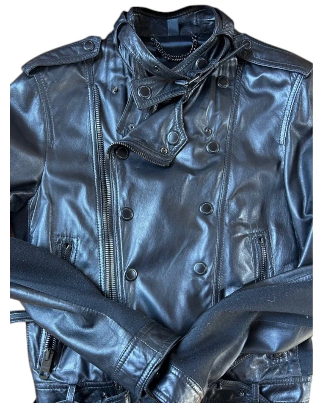 Burberry Prorsum RUNWAY LAMBSKIN LEATHER BIKER JACKET Size US M / EU 48-50 / 2 - 5 Thumbnail