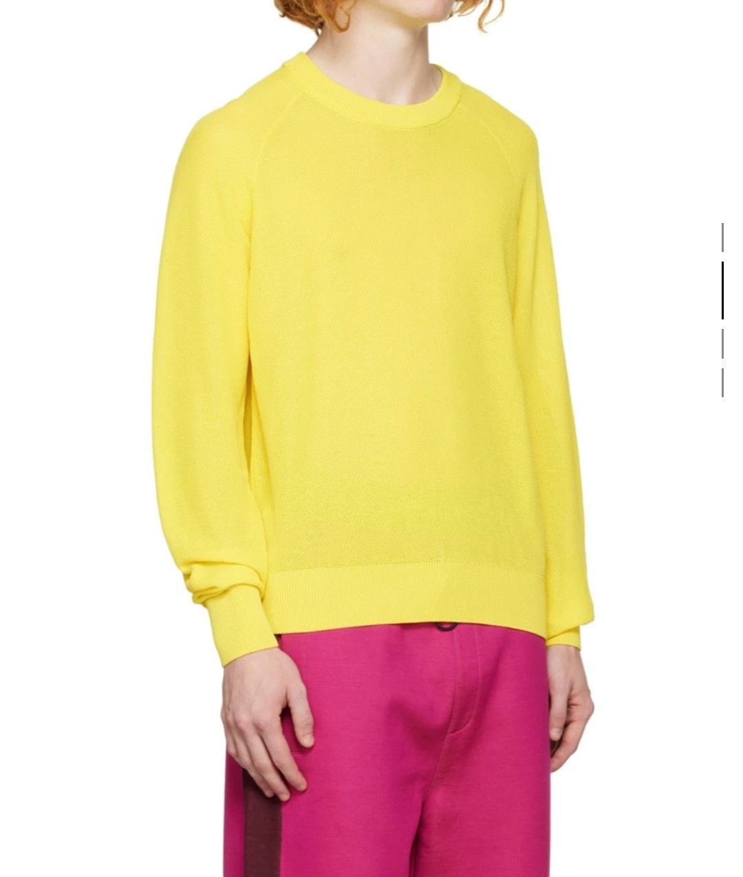 AMI AMI PARIS YELLOW COTTON SWEATER XL Size US XL / EU 56 / 4 - 3 Thumbnail