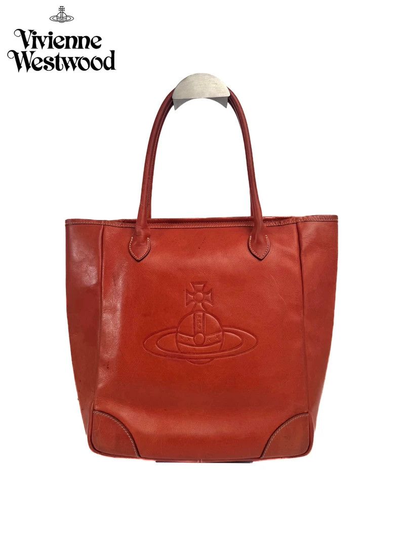 Vivienne Westwood Vivienne Westwood size os Orange leather tote bag Size ONE SIZE - 1 Thumbnail
