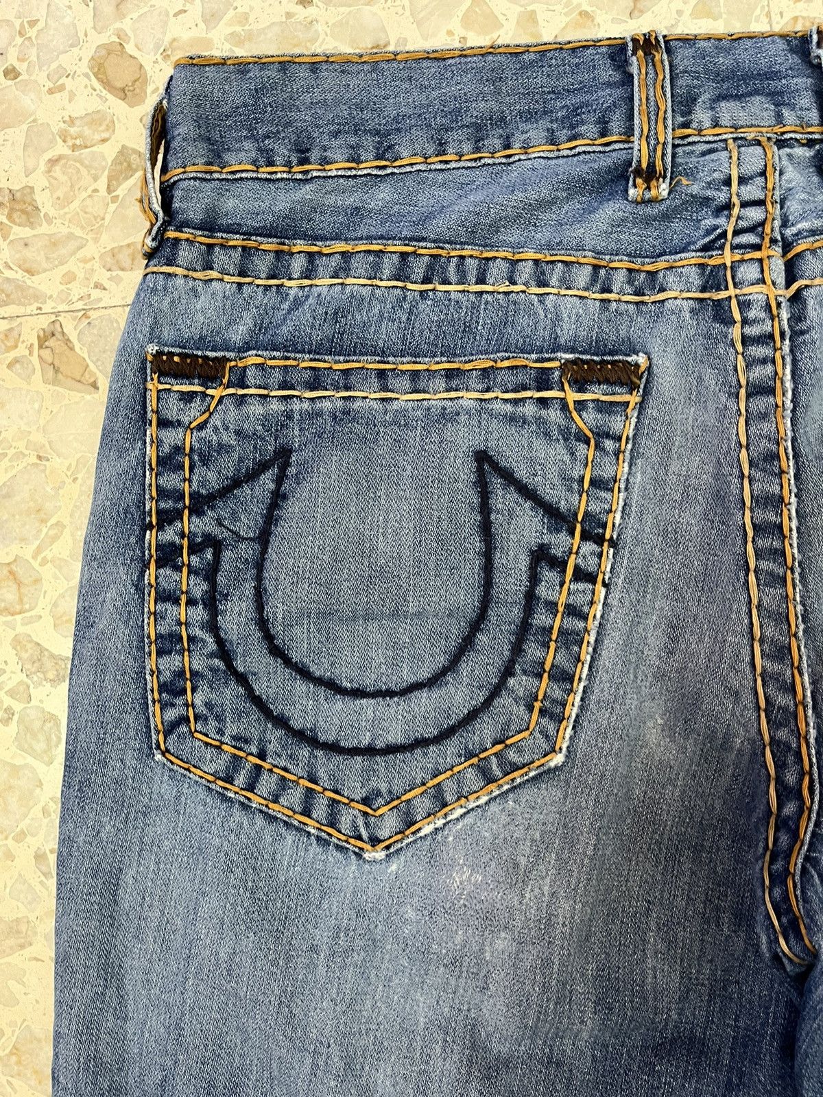 True Religion True Religion Vintage Y2k Blue Mustard Denim Jeans Pant Rare Size US 34 / EU 50 - 4 Thumbnail