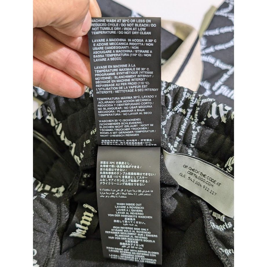 Palm Angels o1rshd1 Spider Web Classic Track Pant in Black Off White Size US 36 / EU 52 - 20 Thumbnail