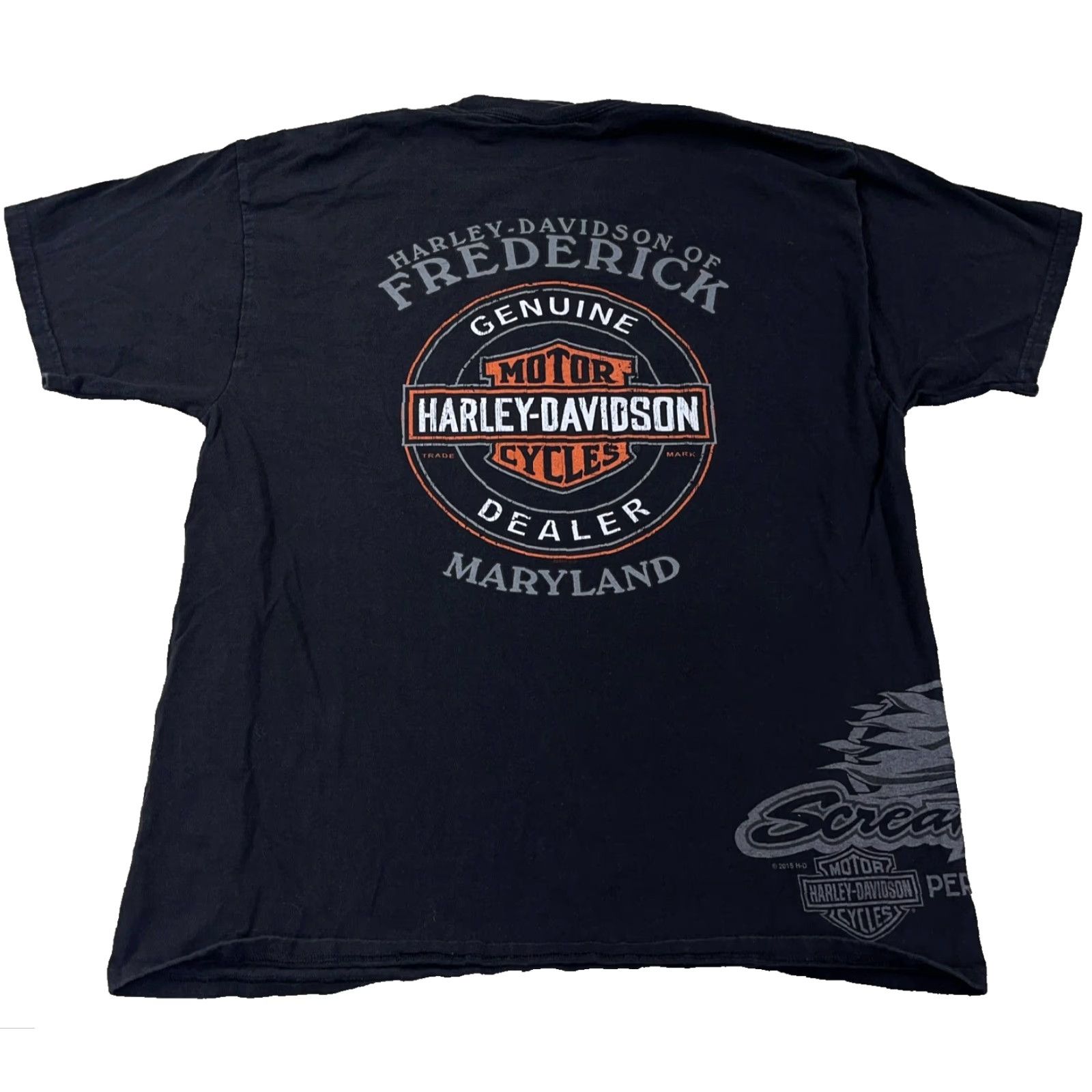 Harley Davidson Harley-Davidson Shirt Men Large Black Tee Screamin Eagle Wrap Around Y2K Adult Size US L / EU 52-54 / 3 - 2 Thumbnail