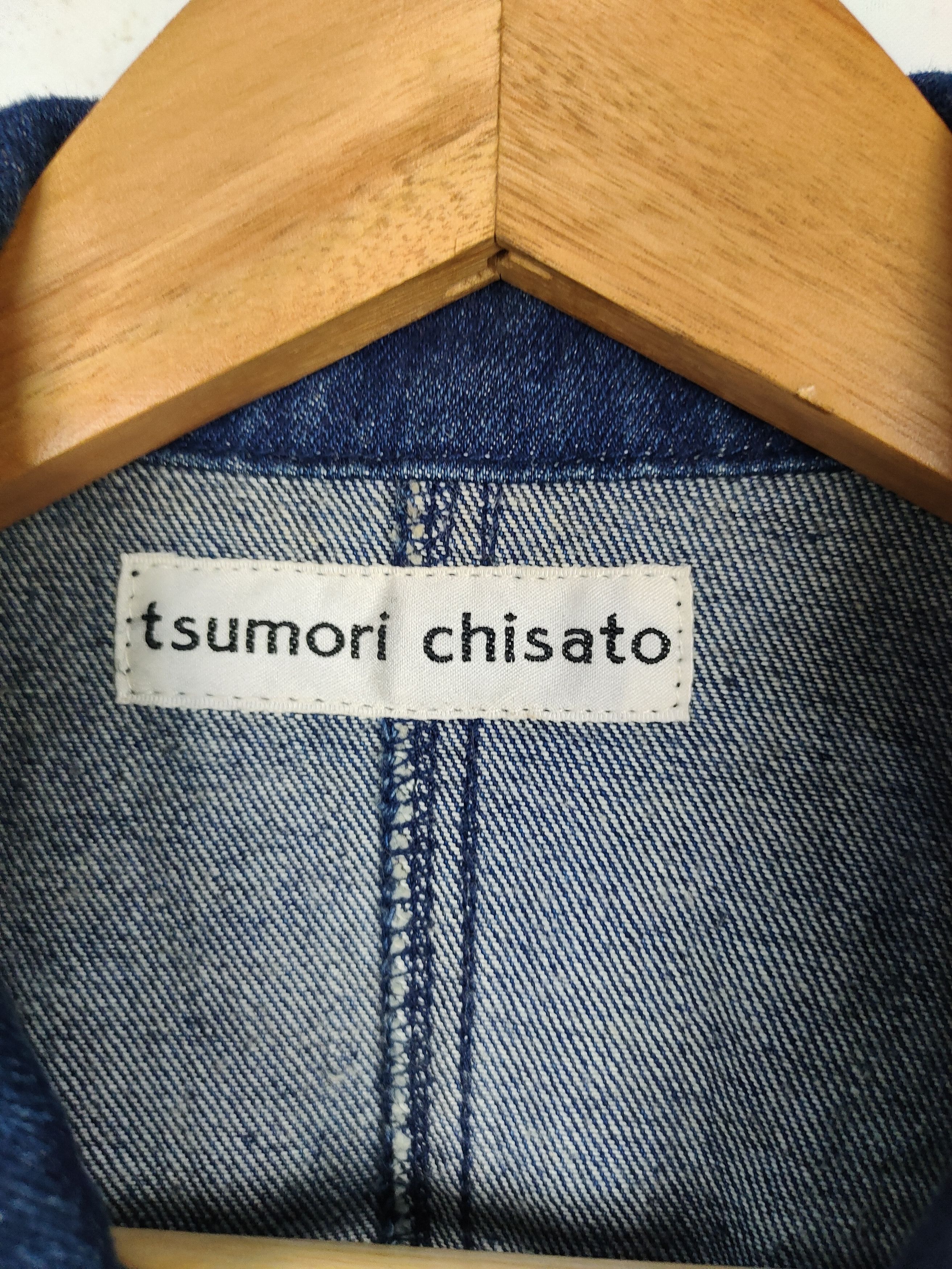 Issey Miyake × Tsumori Chisato Tsumori Chisato Indigo Boro Chinese Style Blue Denim Jacket Size US M / EU 48-50 / 2 - 4 Thumbnail
