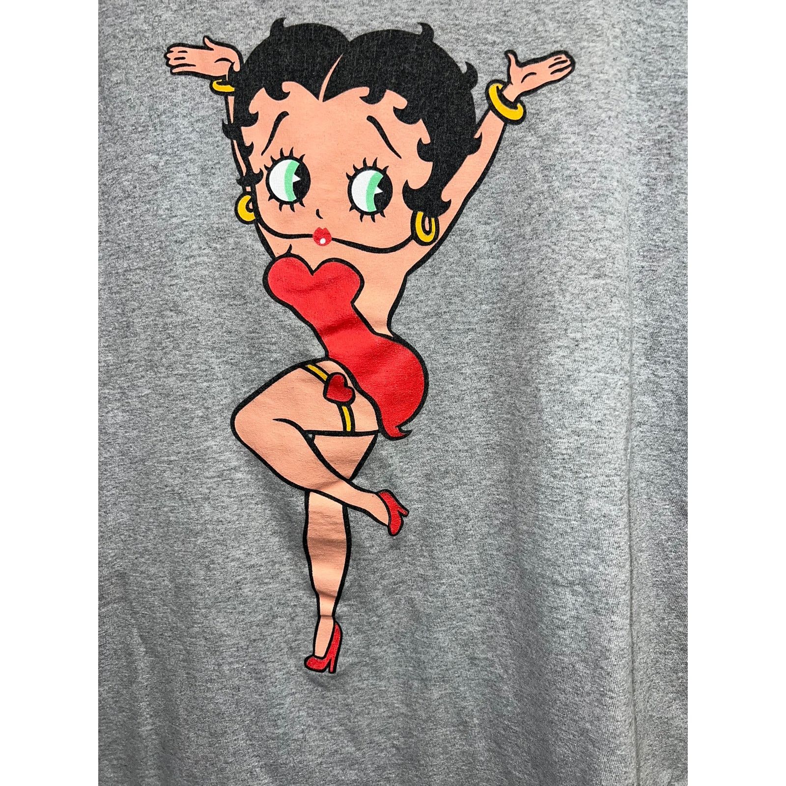 Delta Vintage Betty Boop Shirt Cartoon Character Delta Gray Tee L Size US L / EU 52-54 / 3 - 2 Thumbnail