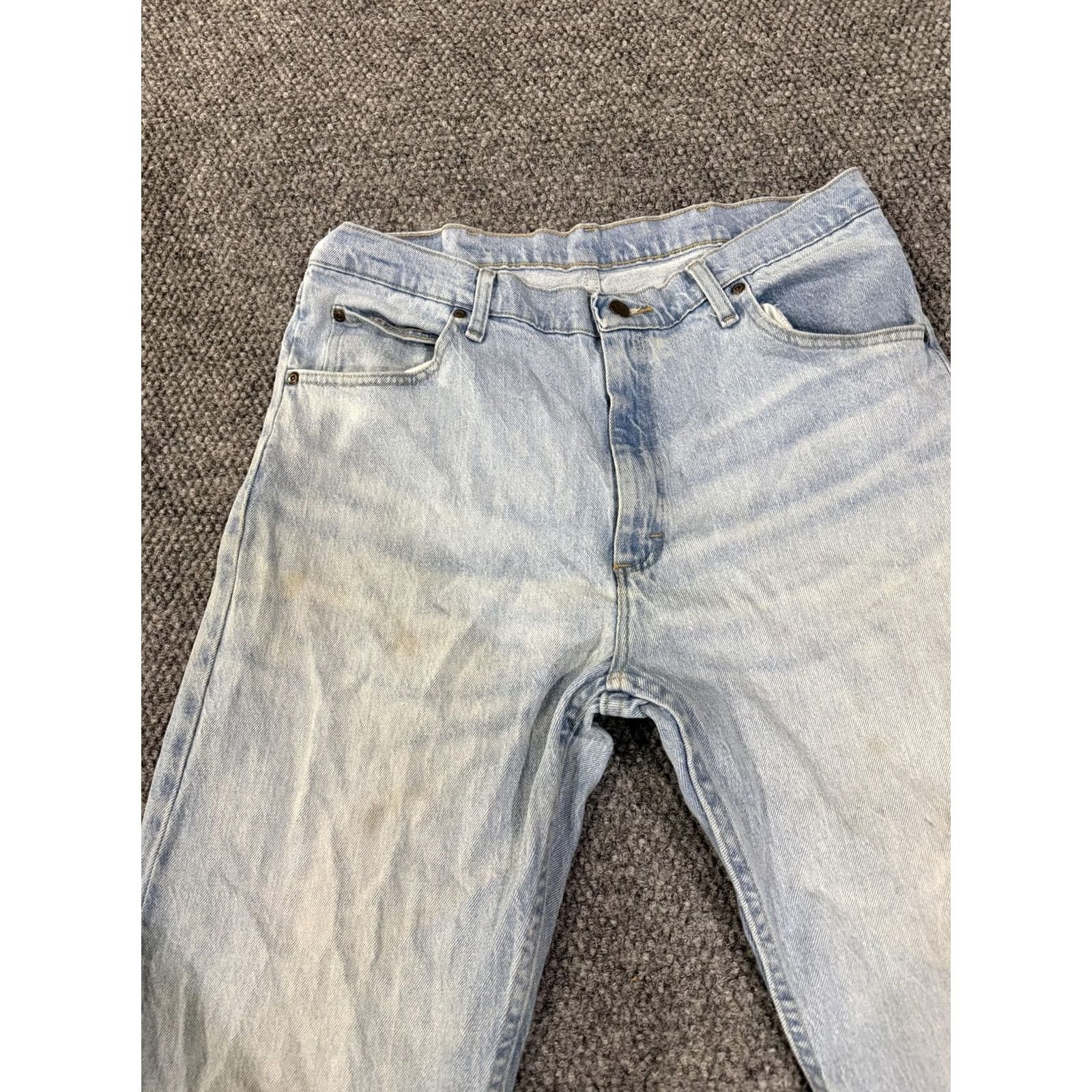 Wrangler Wrangler Jeans Mens 36x34 Blue Light Wash Regular Straight Stretch Denim Jeans Java Size US 36 / EU 52 - 5 Thumbnail