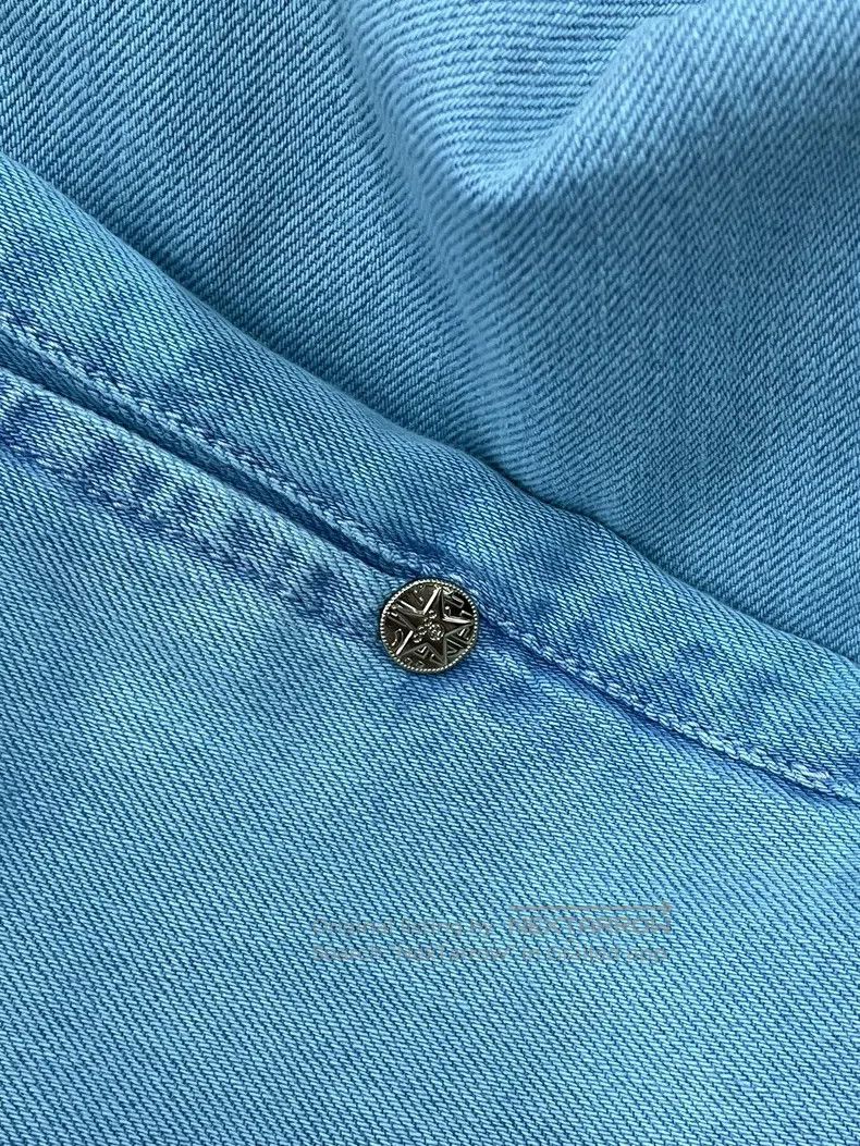 Chanel Chanel 21S Spring and Summer Series Blue Wide Leg Jeans Size 25" / US 0 / IT 36 - 3 Thumbnail