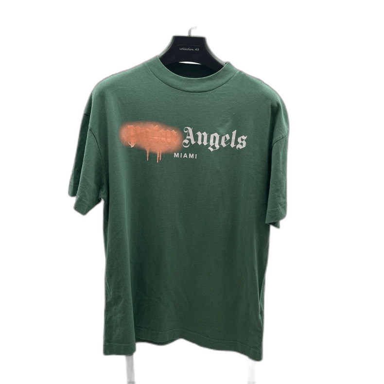 Palm Angels Palm Angels Green Logo Short Sleeve T-Shirt-yf Size US XXL / EU 58 / 5 - 1 Thumbnail