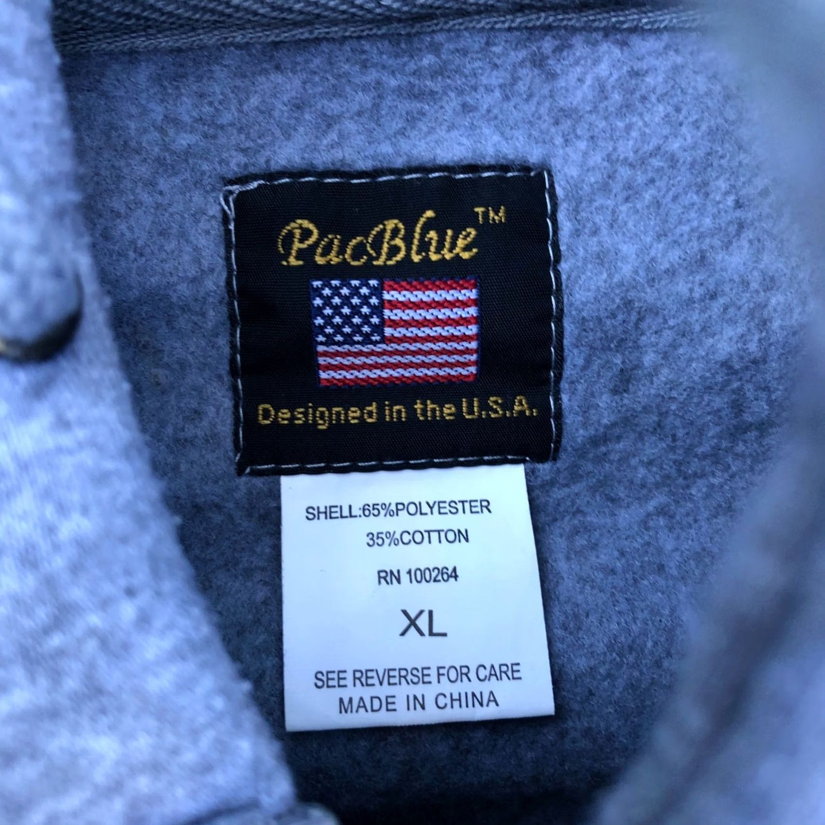 Vintage VINTAGE PAC BLUE San Francisco California Hoodie Men's XL Jacket Sweater Grey Size US XL / EU 56 / 4 - 4 Thumbnail
