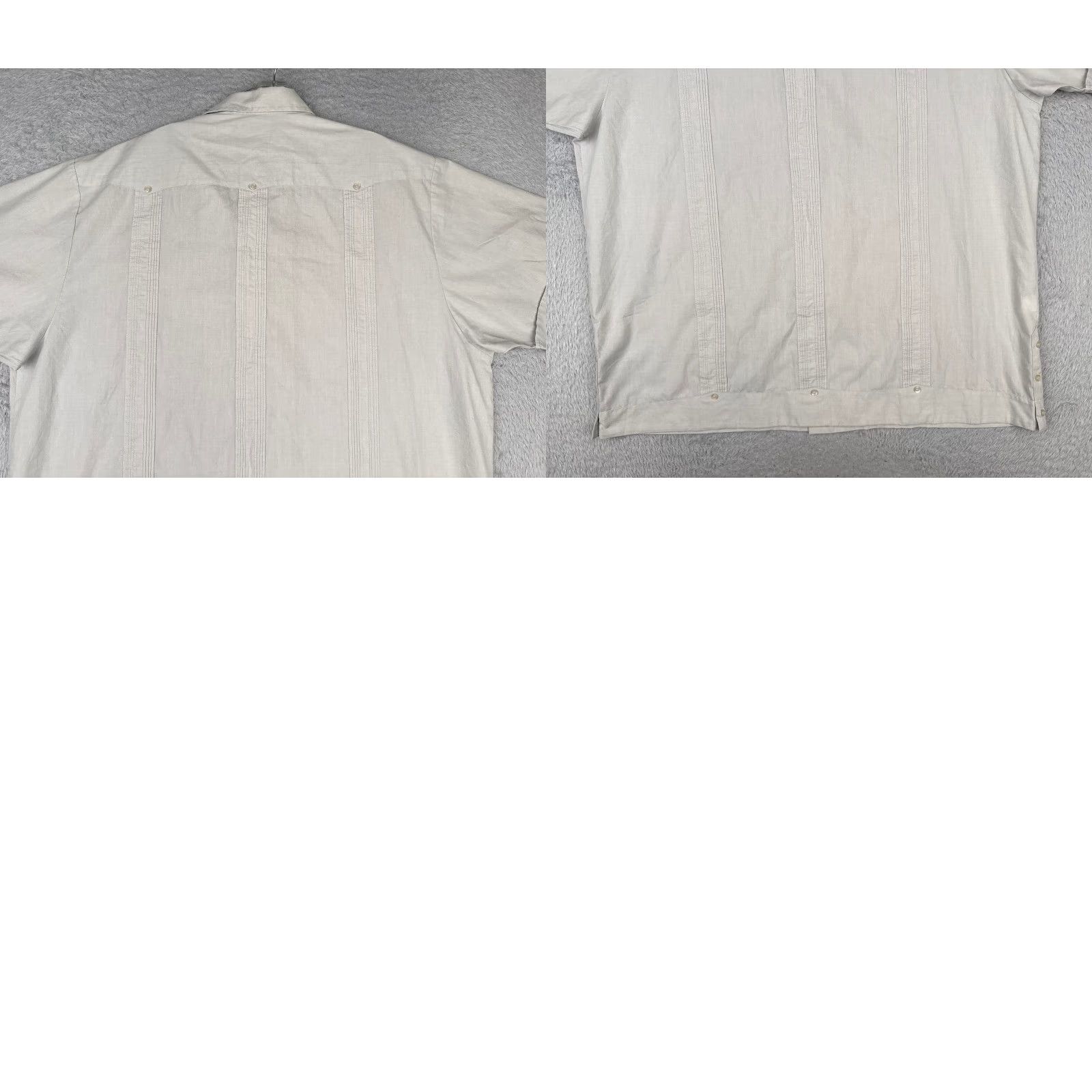 Vintage Sobrino Shirt Button-Up Adult XL Gray Polyester Blend 4 Pocket Collared Short Sleeve 48 in Chest Regular Mens Designer Vintage No Size US XL / EU 56 / 4 - 9 Thumbnail