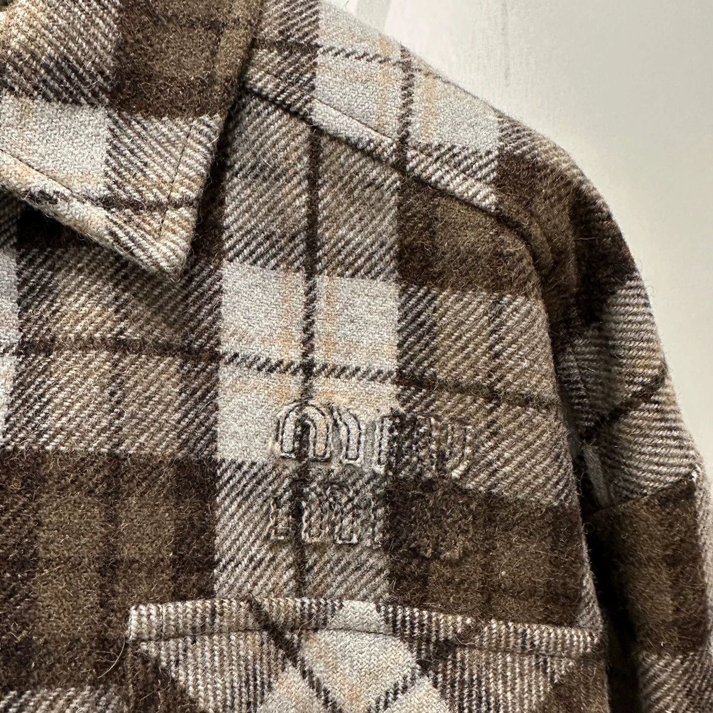 Miu Miu MiuMiu checked wool logo jacket 36 Size XS / US 0-2 / IT 36-38 - 6 Thumbnail