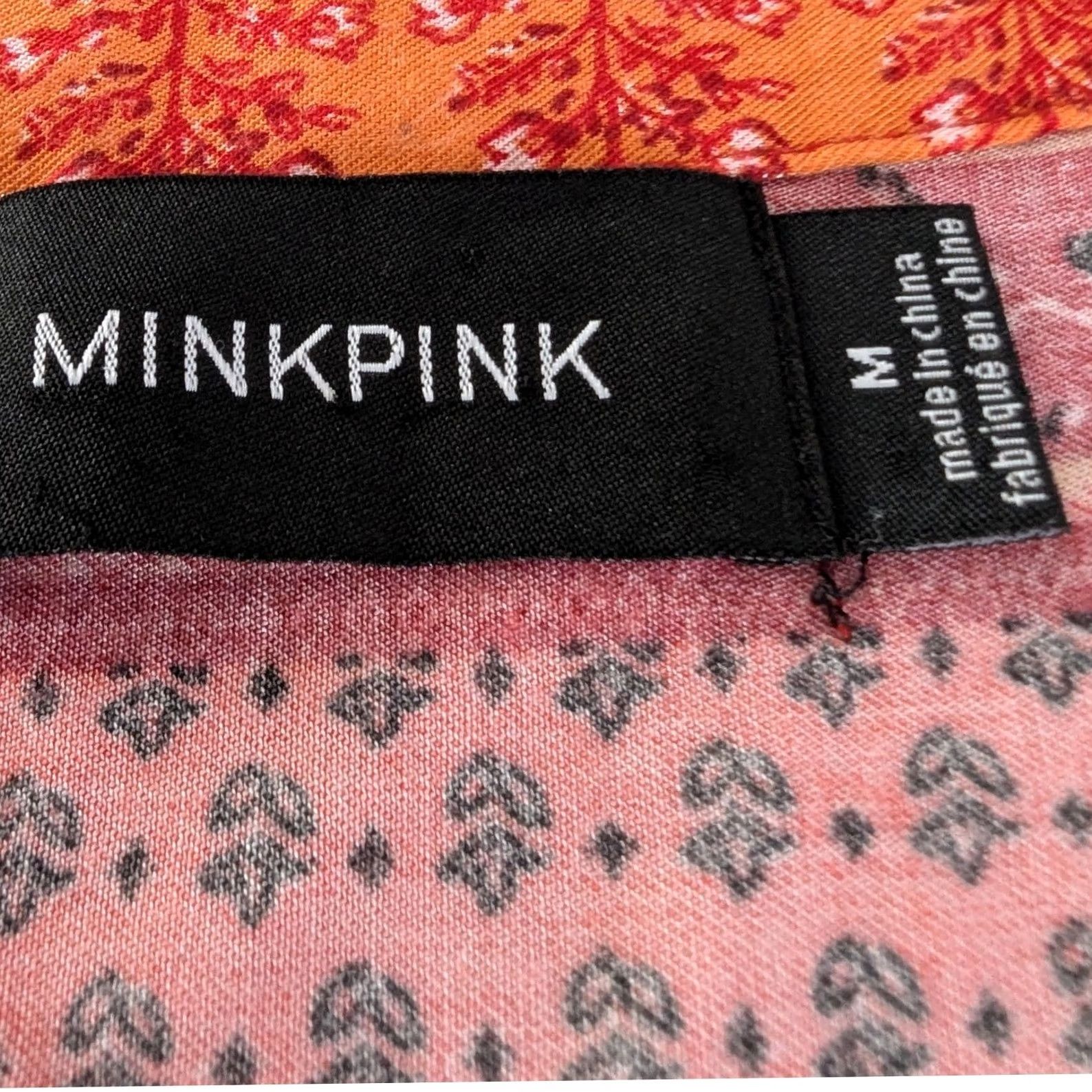 MINKPINK MINKPINK Floral Print Long Sleeve Mini Dress Women Size M Boho Festival Retro Size M / US 6-8 / IT 42-44 - 5 Thumbnail