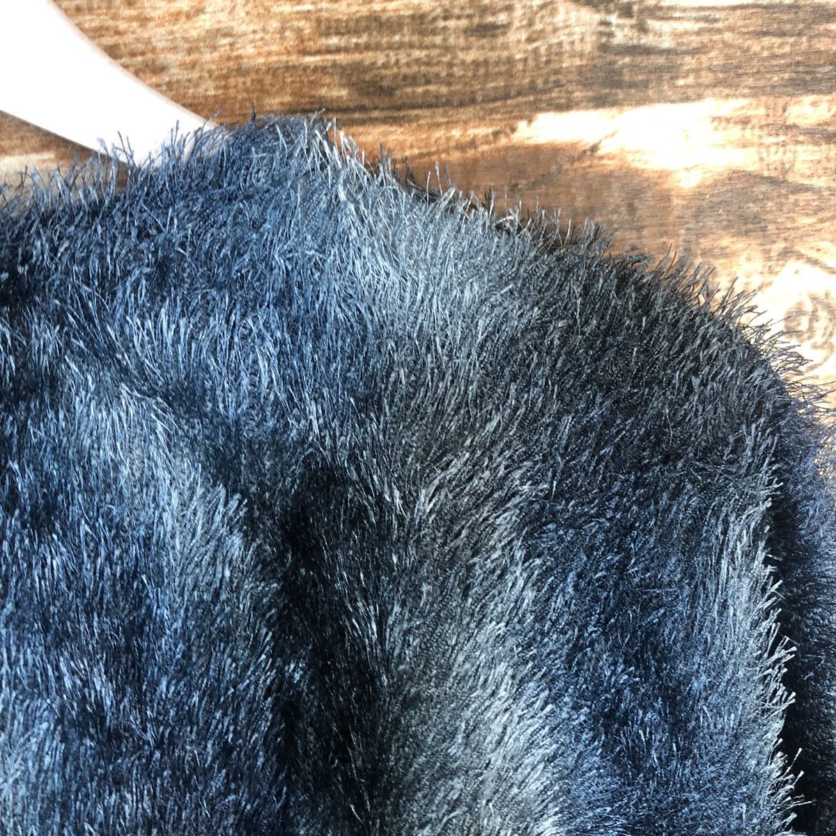 Homespun Knitwear × Japanese Brand Happy Road Blue Mohair fur Cloaks #A1973 Size US M / EU 48-50 / 2 - 12 Thumbnail