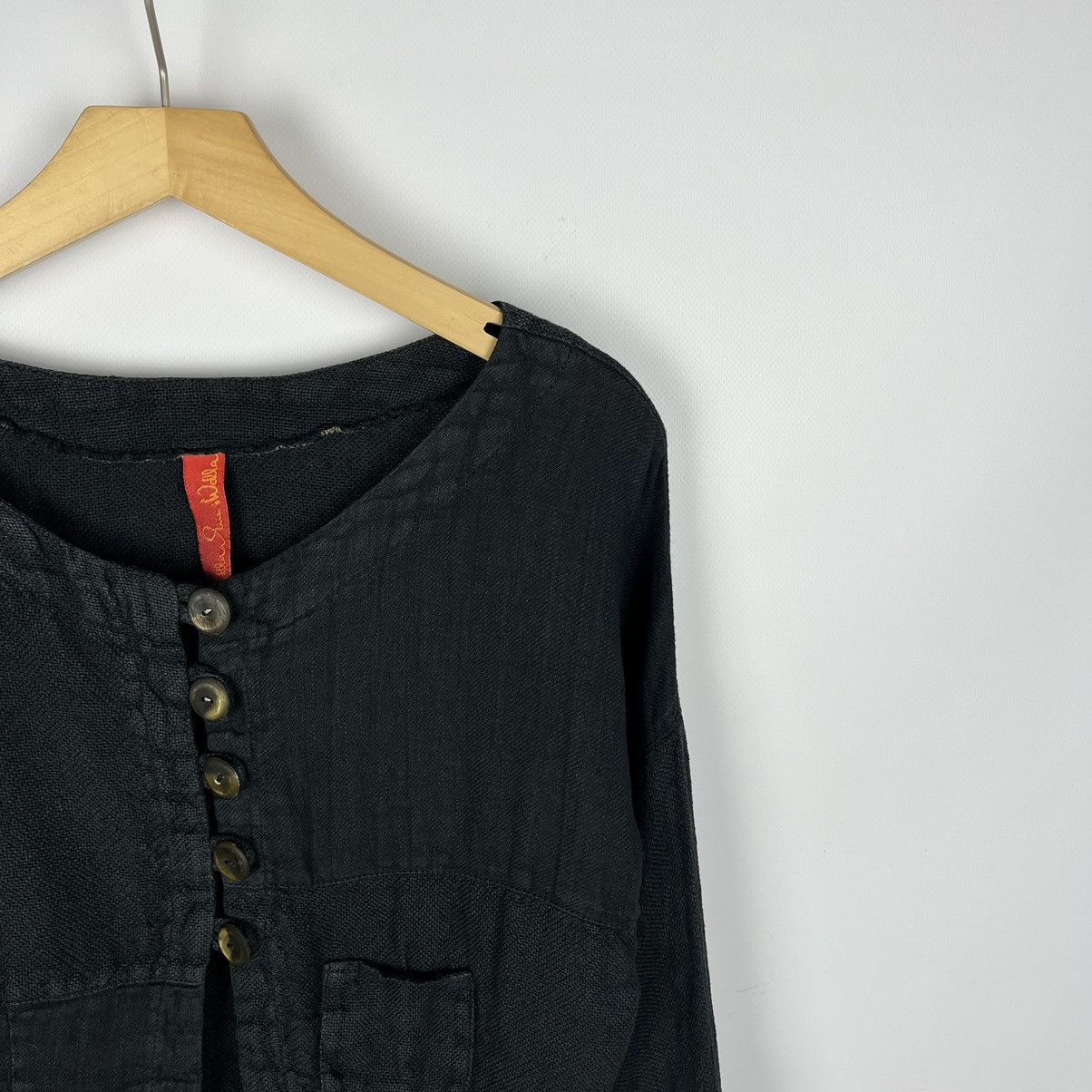 If Six Was Nine Avant-Garde Ewa I Walla linen cotton ladies gothic cardigan Size M / US 6-8 / IT 42-44 - 3 Thumbnail