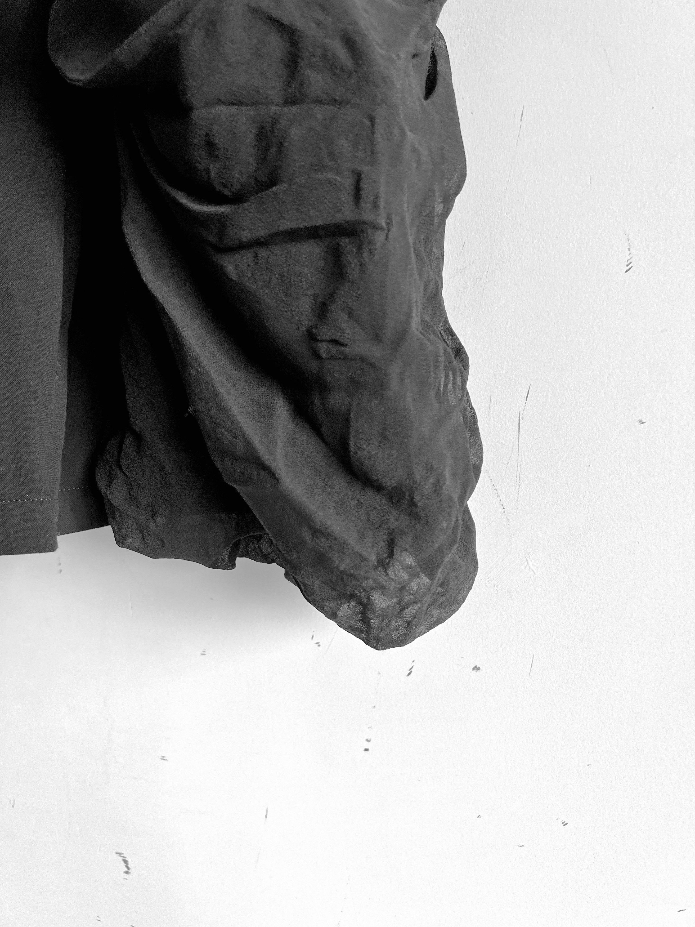 Limi Feu LIMI feu Yohji Yamamoto - Silk Gathered Pocket Mini Skirt Size 29" - 8 Thumbnail