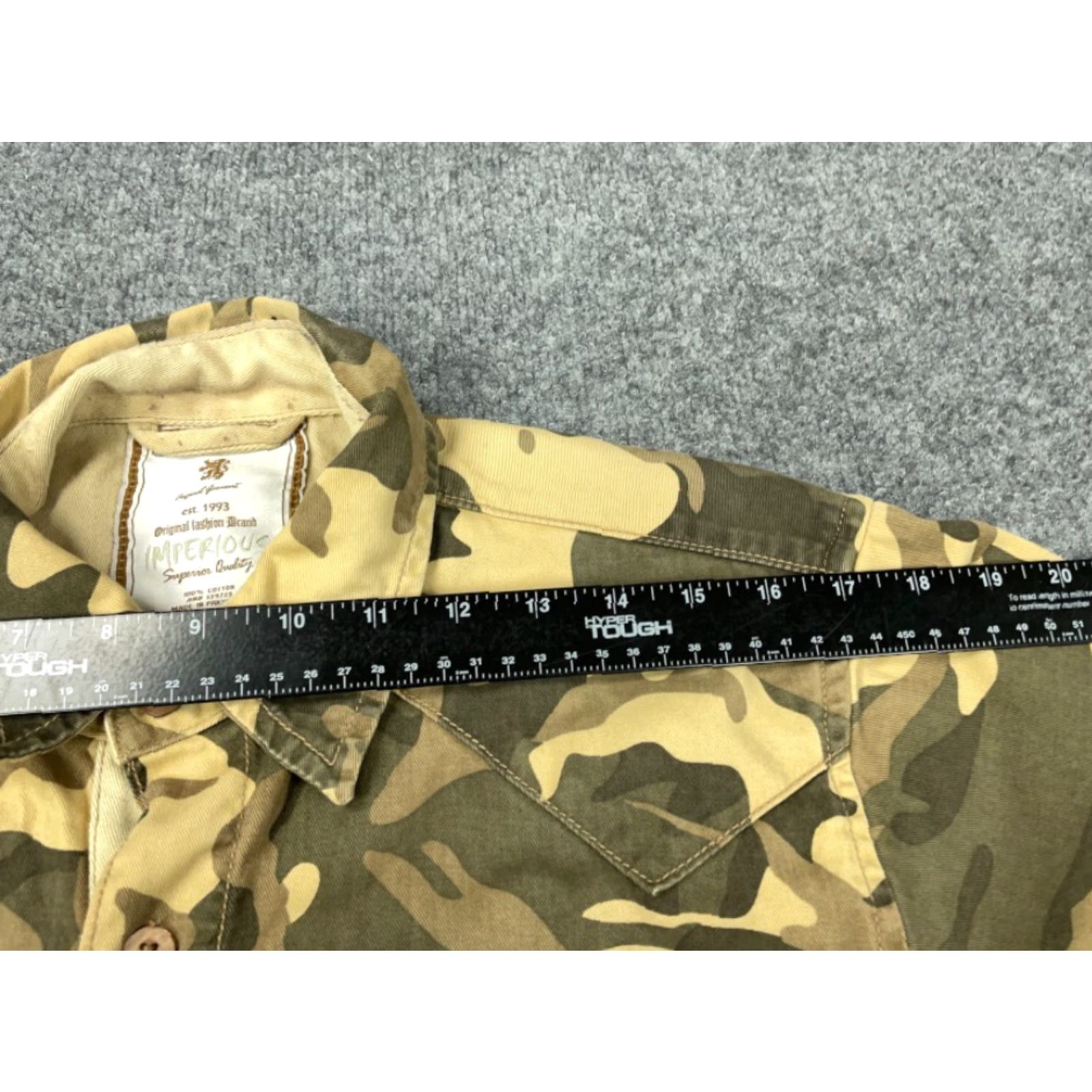 Vintage VINTAGE Imperious Men's Heavyweight Camouflage Shirt Long Sleeve Button-Up Workwear Hunting Brown Adult Large Size US L / EU 52-54 / 3 - 5 Thumbnail