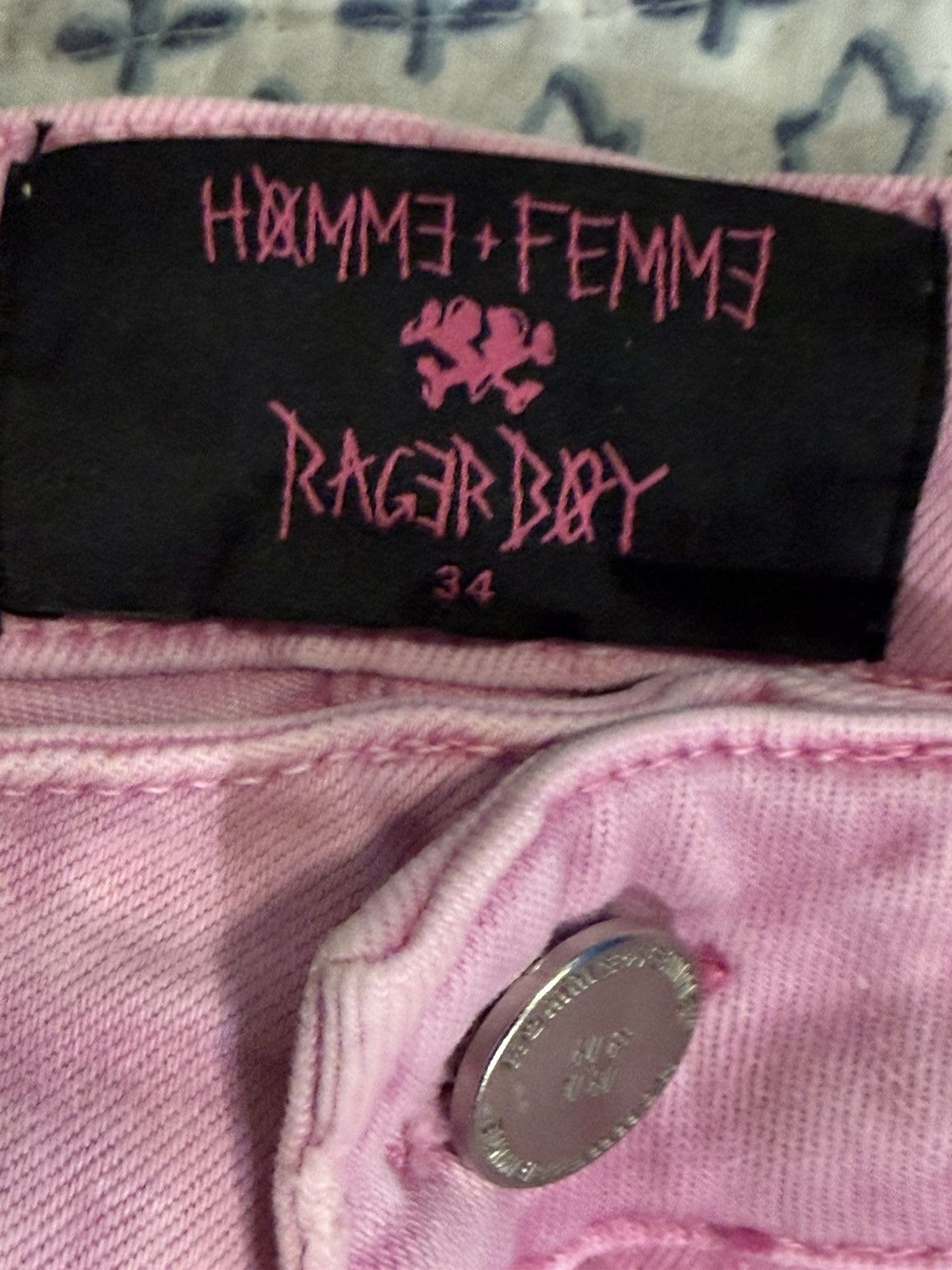 Homme + Femme La Homme + Femme x Rager Boy Pink flared jeans size 34 Size US 34 / EU 50 - 3 Thumbnail