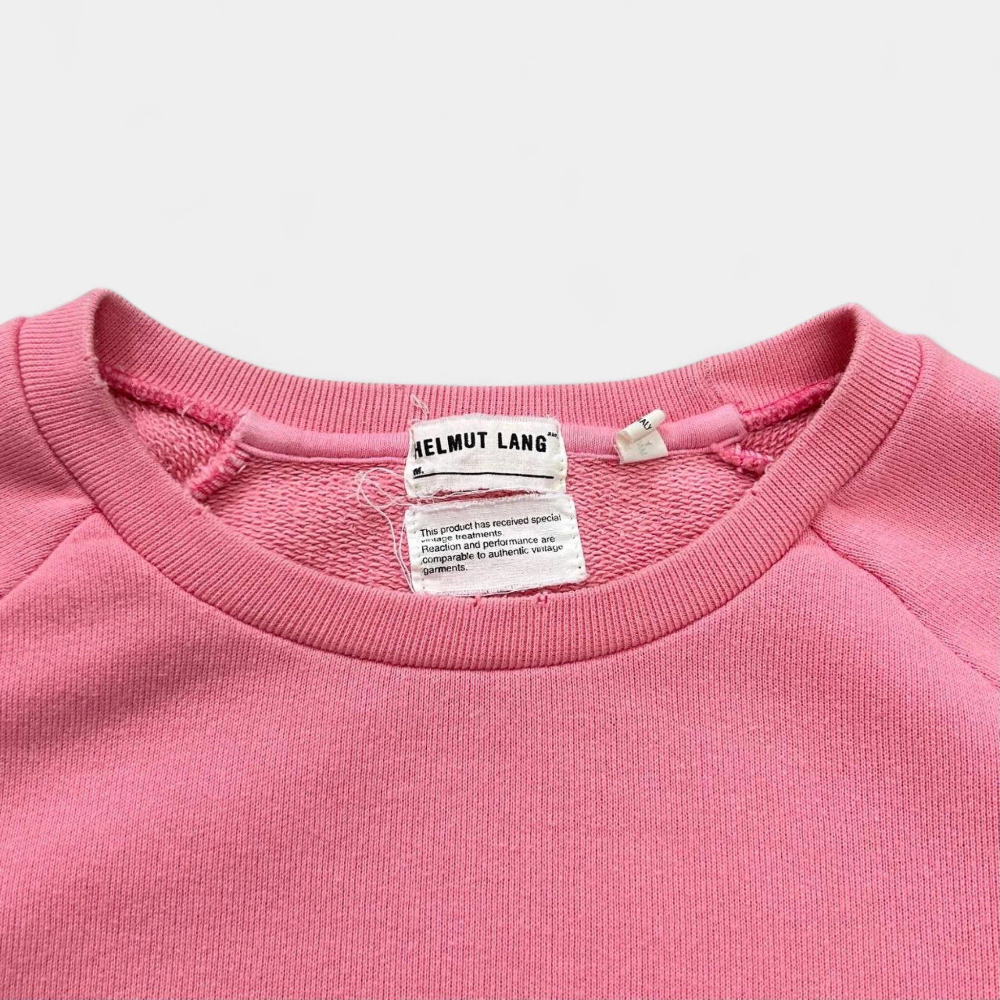 Helmut Lang Helmut Lang Raglan Bubblegum Pink Crewneck Sweater Size US S / EU 44-46 / 1 - 3 Thumbnail