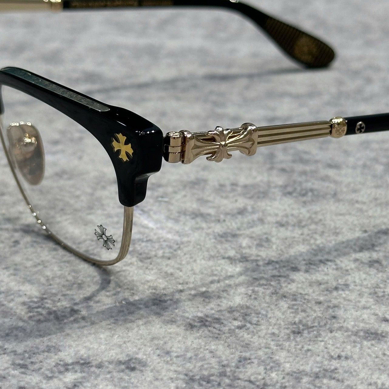 【Chrome Hearts】 Bonennoisseur II Black Gold Plated Chrome Hearts CHROME HEARTS BONENNOISSEUR II Black/Gold