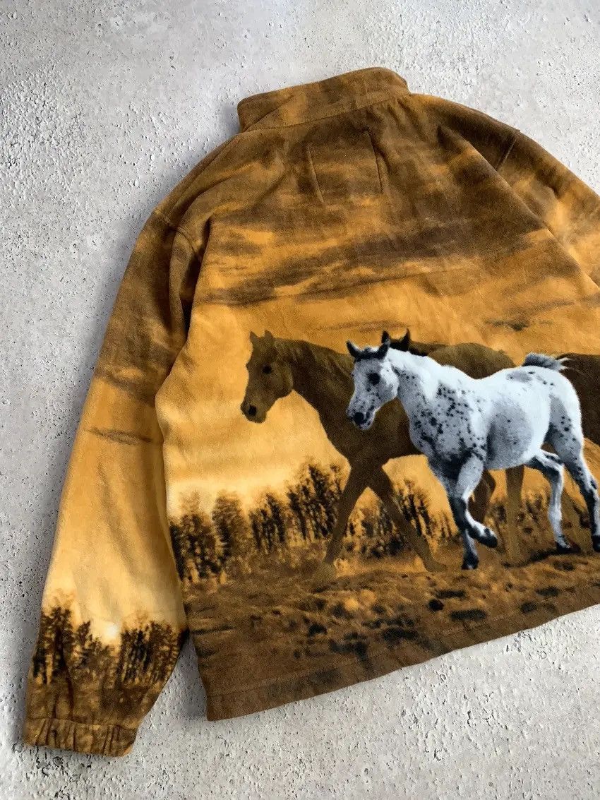 Japanese Brand Vintage Black Fullprint Wolf Zip Animals Fleece Jacket Size US XXL / EU 58 / 5 - 9 Thumbnail
