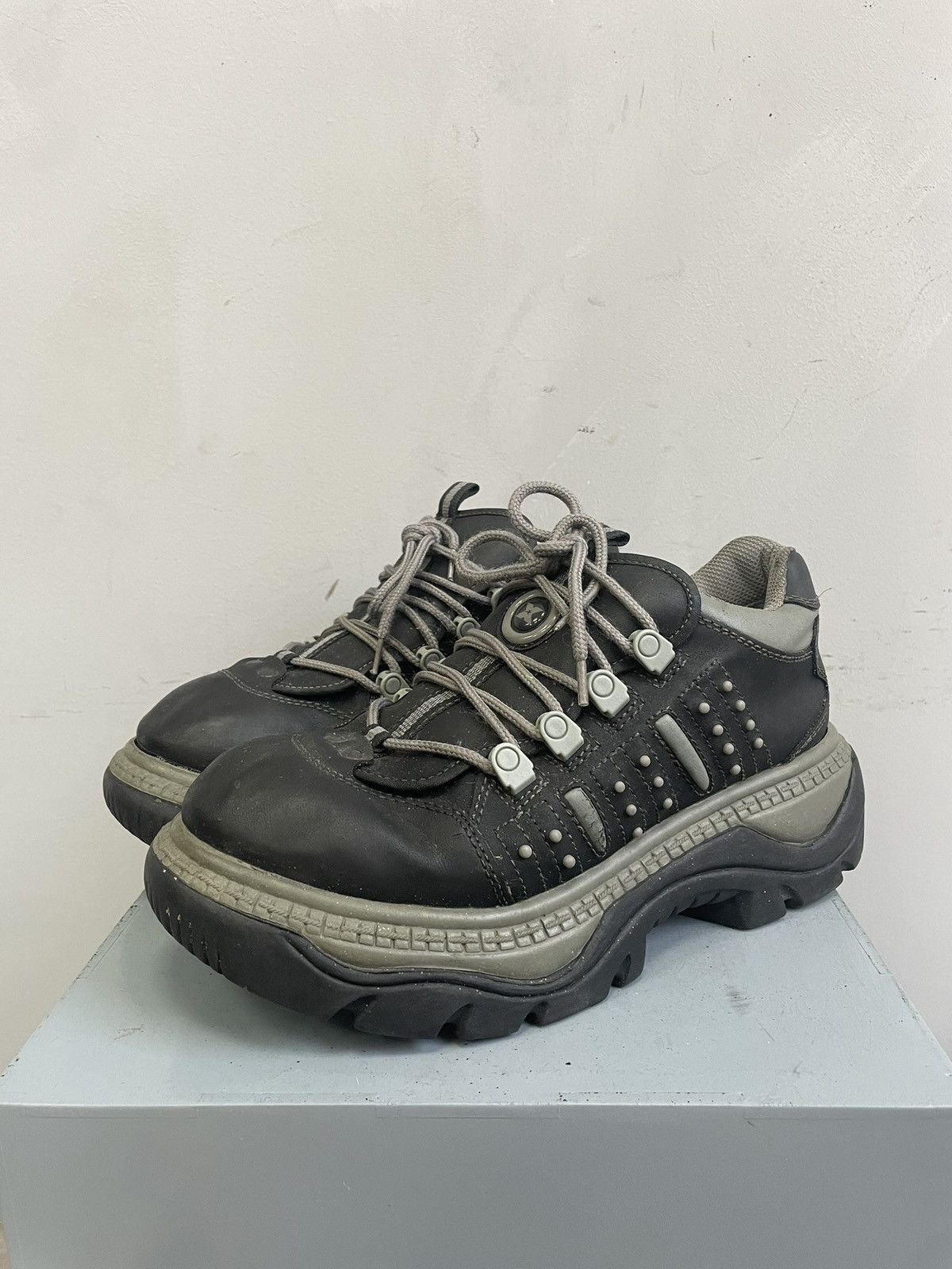 New Rock Platform boots hype leather shoes classic avant garde Size US 10 / EU 43 - 8 Thumbnail