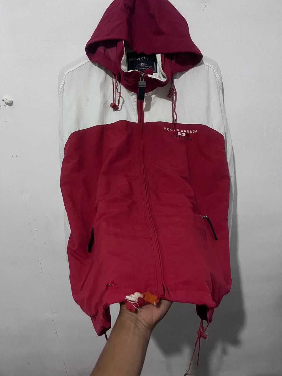 Japanese Brand Vtg Roots Canada Colorblock Hooded Windbreaker Jacket Size US XL / EU 56 / 4 - 7 Thumbnail