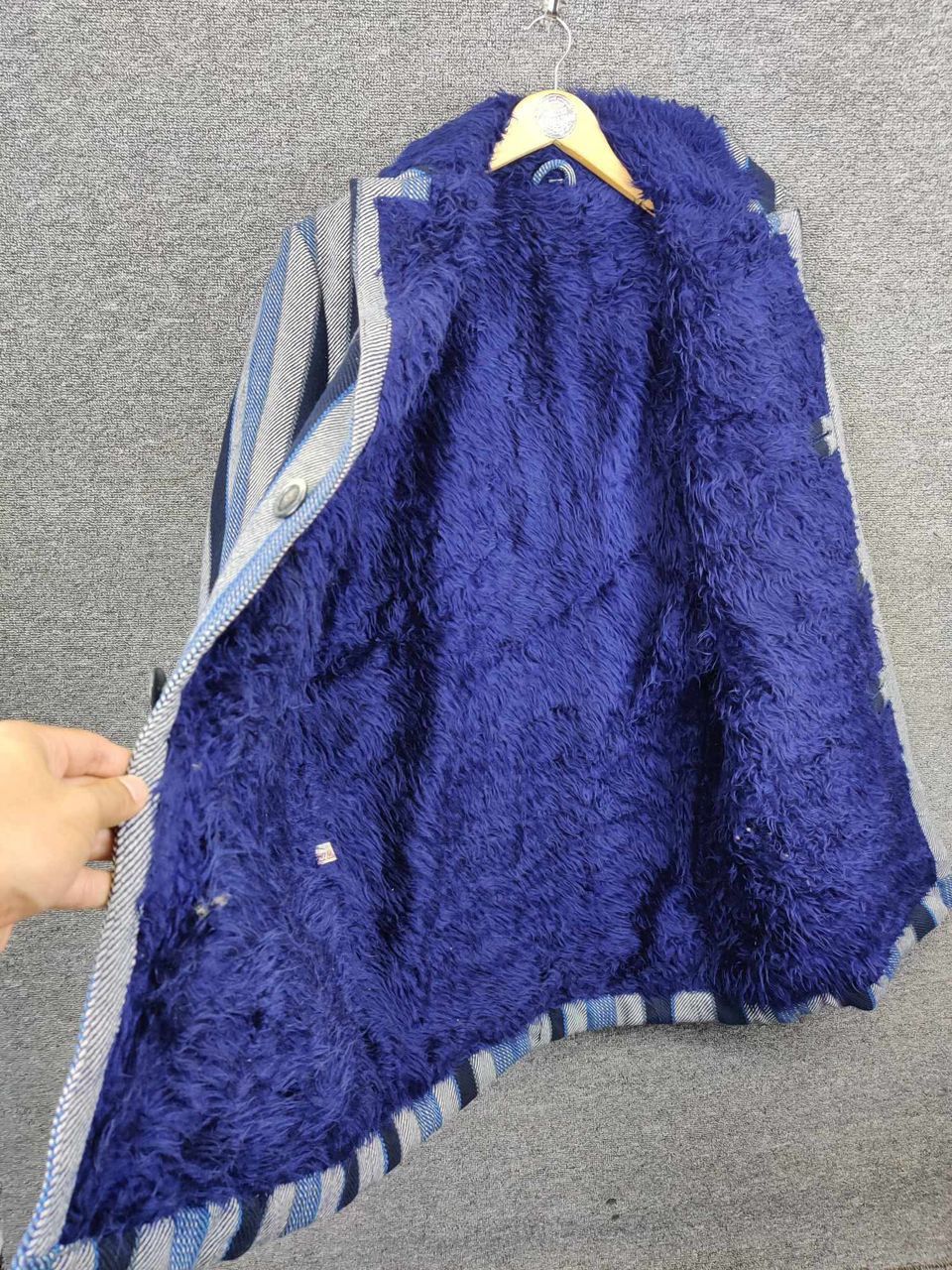 The Unbranded Brand Vintage Striped Shearling Baja Style Long Jacket Size US L / EU 52-54 / 3 - 8 Thumbnail