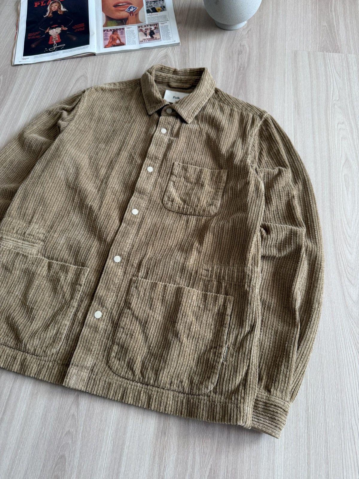 Folk Vintage Folk Corduroy Shirt Pocket Jacket Japanese Style Size US S / EU 44-46 / 1 - 3 Thumbnail