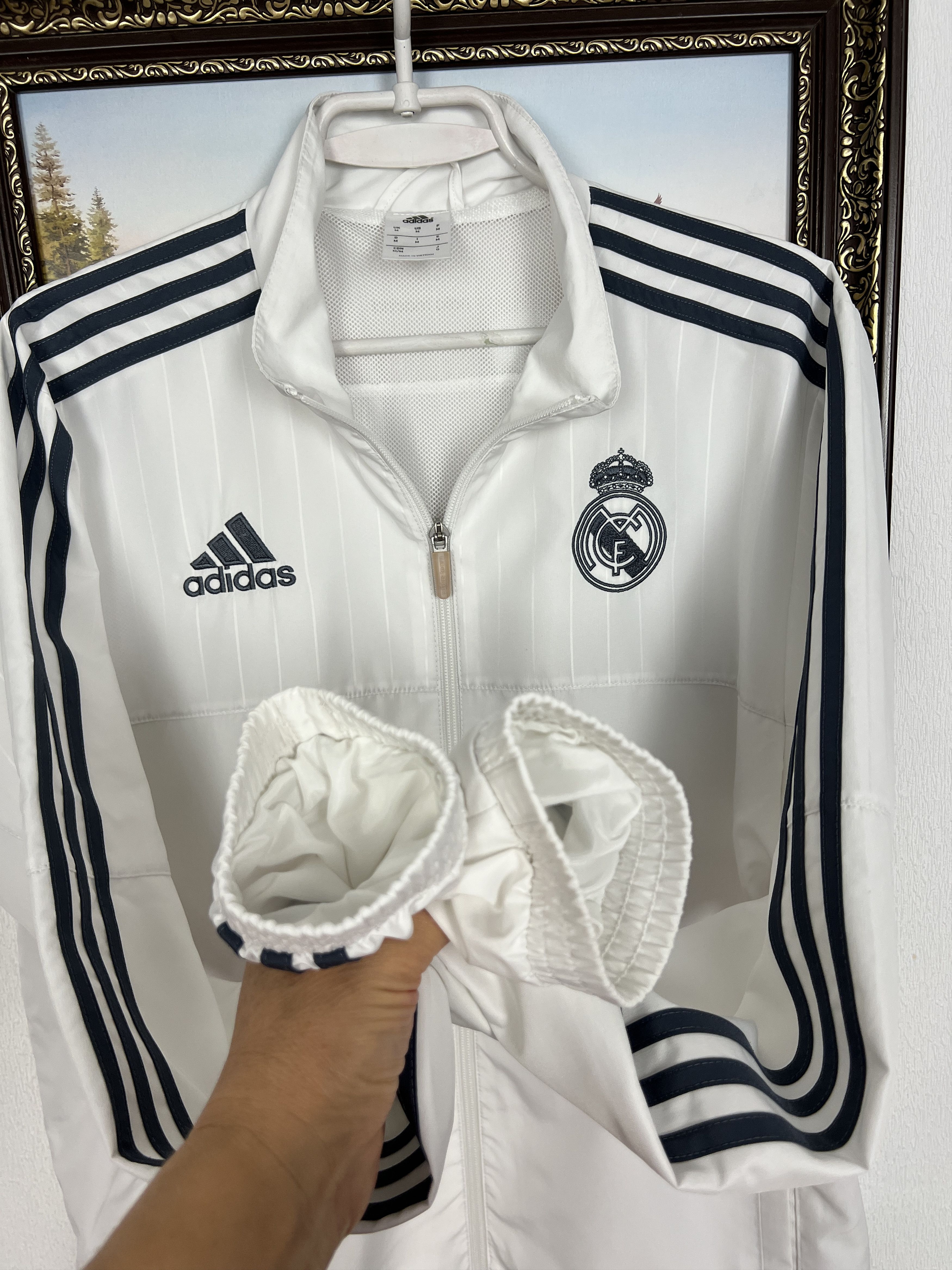 Adidas Adidas Real Madrid Football Jacket Soccer Track Top Zip Rare Size US M / EU 48-50 / 2 - 5 Thumbnail
