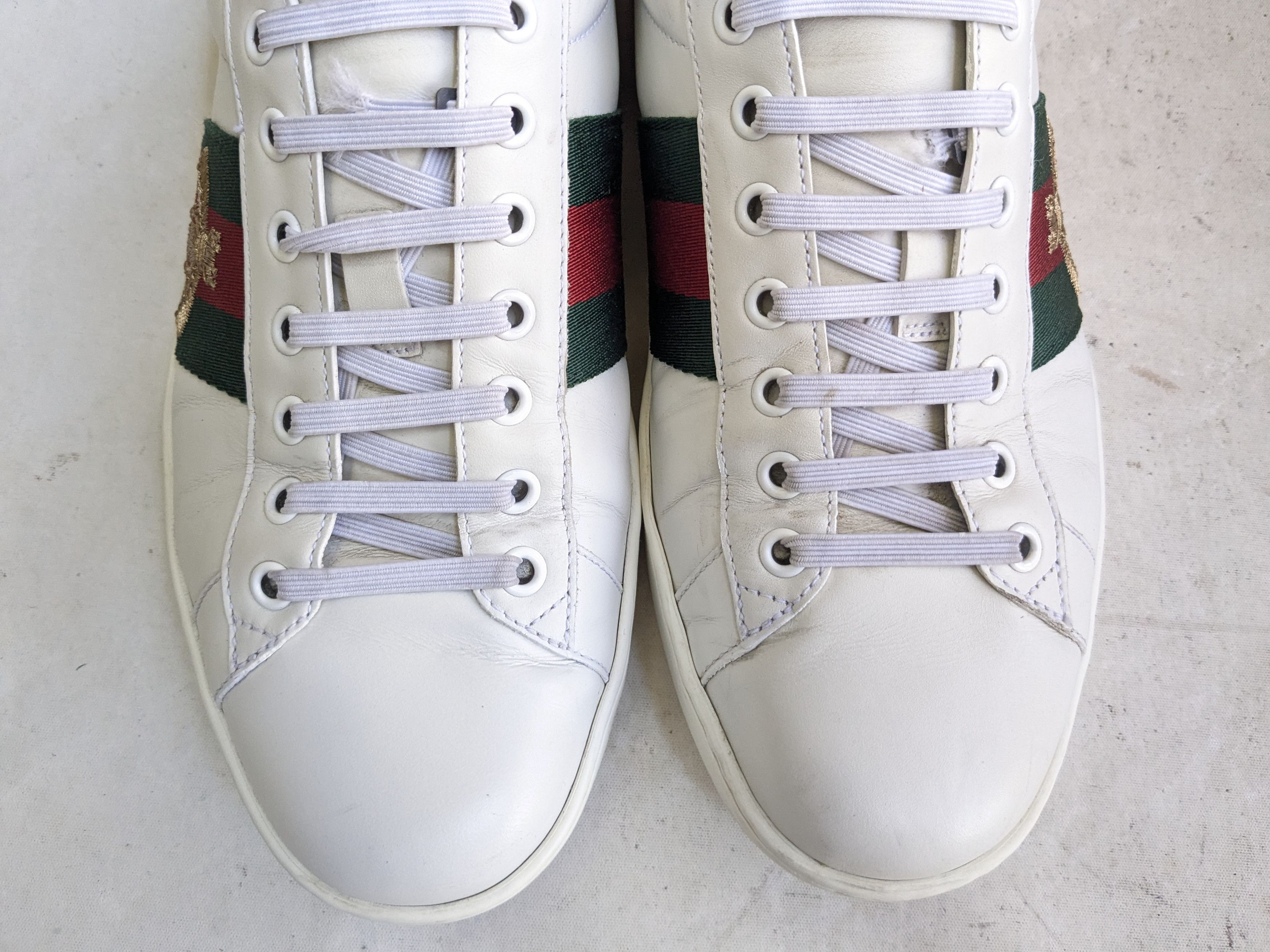 Gucci Gucci Ace Sneakers Bee White 8.5 Low Tops Size US 8.5 / EU 41-42 - 7 Thumbnail
