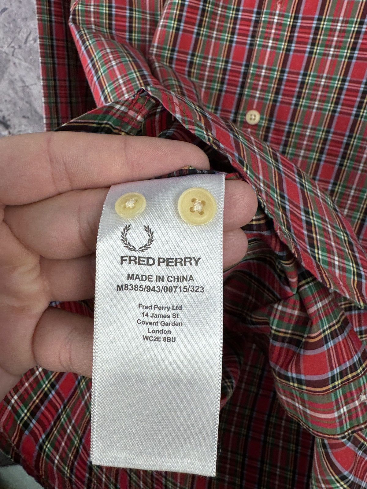 Fred Perry Men’s Fred Perry Shirt Button Up Long Sleeve Size Medium Size US M / EU 48-50 / 2 - 7 Thumbnail