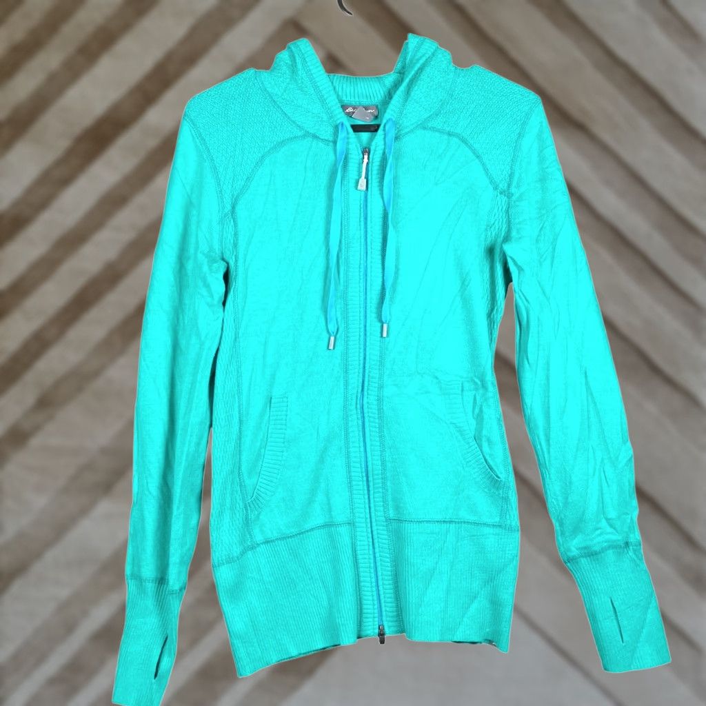 Eddie Bauer Eddie Bauer Womens Jacket Turquoise Full Zip Hooded Stretch Small Size S / US 4 / IT 40 - 1 Thumbnail