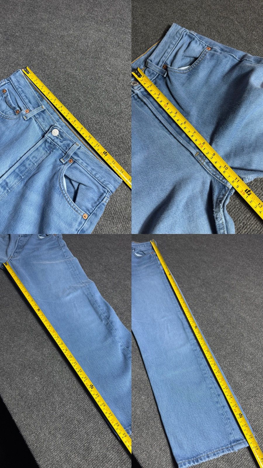 Levi's Vintage Clothing 90s Levi’s 501 USA Distressed Light Wash Straight Leg Jeans Size US 30 / EU 46 - 21 Thumbnail