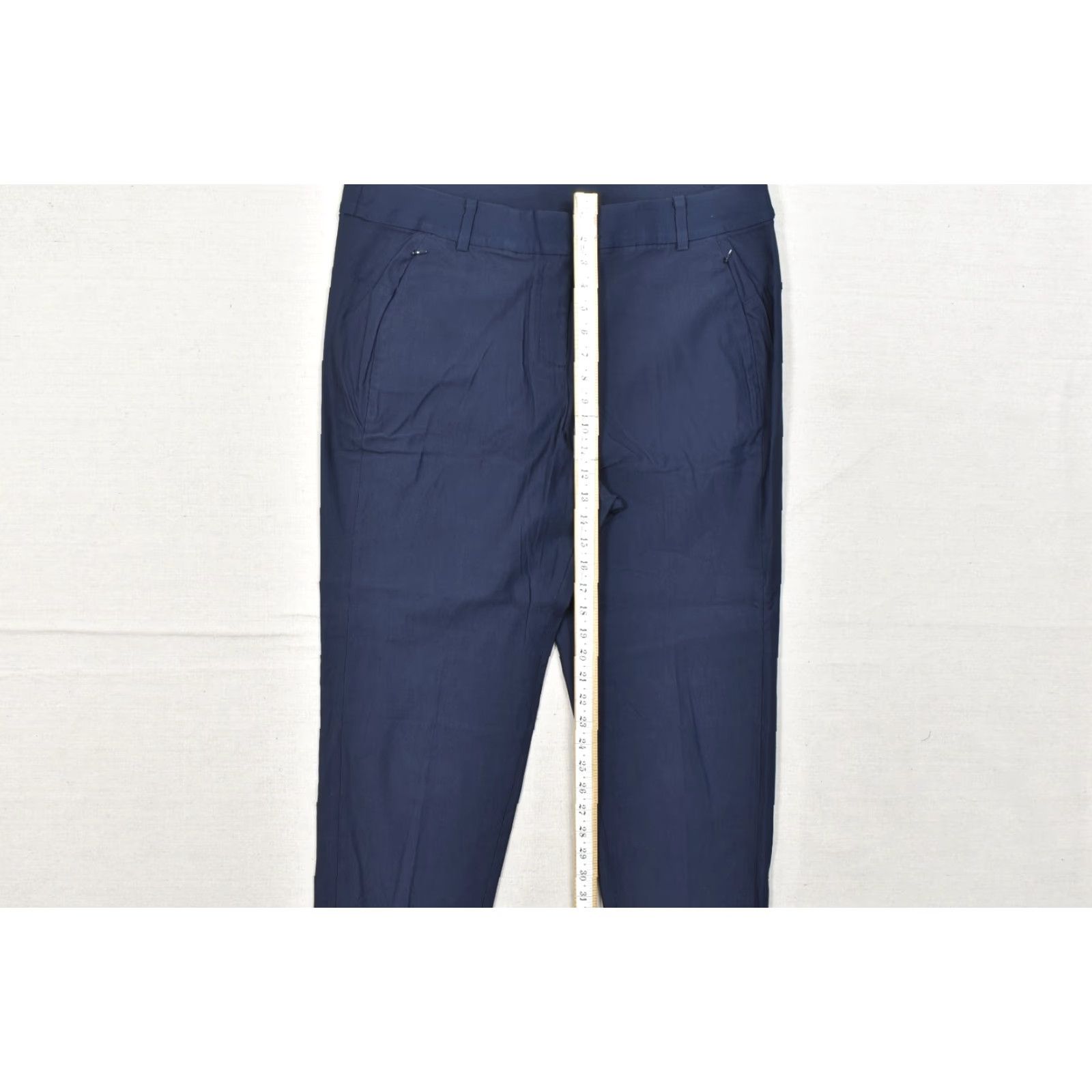 Vintage Lane Bryant Pants 18P Navy Blue Rayon Blend Straight Leg Petite Stretch Dress Pants Women Mens Size 40" / US 18 - 6 Thumbnail