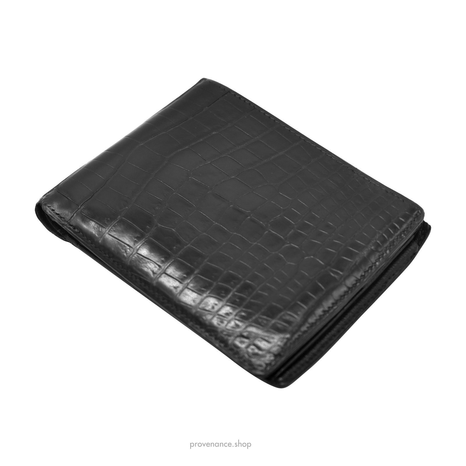 Hermes 🔴 Hermes MC2 Bifold Wallet - Black Crocodile Leather Size ONE SIZE - 11 Thumbnail