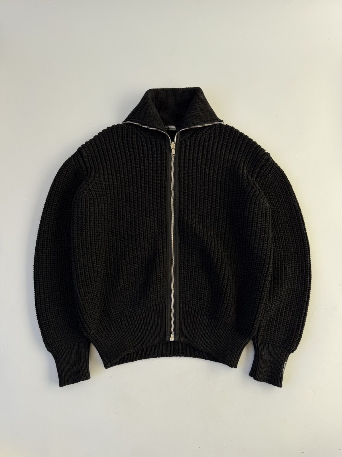 Raf Simons Raf Simons Zip Up Bulky Knit Turtleneck Cardigan Size US S / EU 44-46 / 1 - 1 Thumbnail