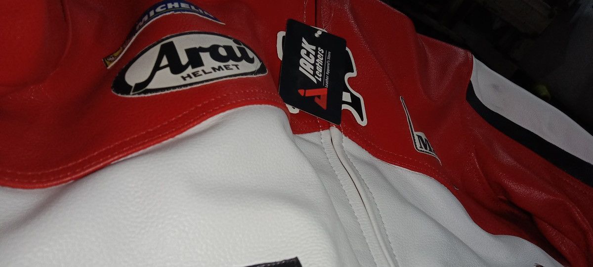 Genuine Leather × Marlboro Vintage Men’s Red and White Rare Marlboro Motorcycle Jacket Size US S / EU 44-46 / 1 - 10 Thumbnail