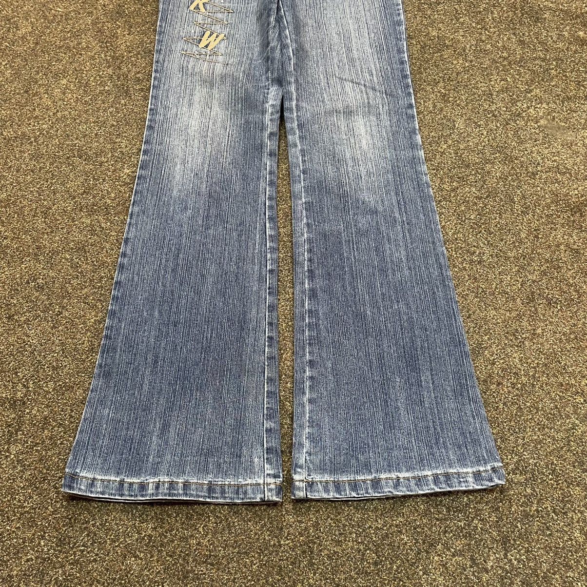 Vintage Vintage Y2K Baggy Wide Leg Distressed Jeans Skate Flared Size 34" / US 12 / IT 48 - 5 Thumbnail