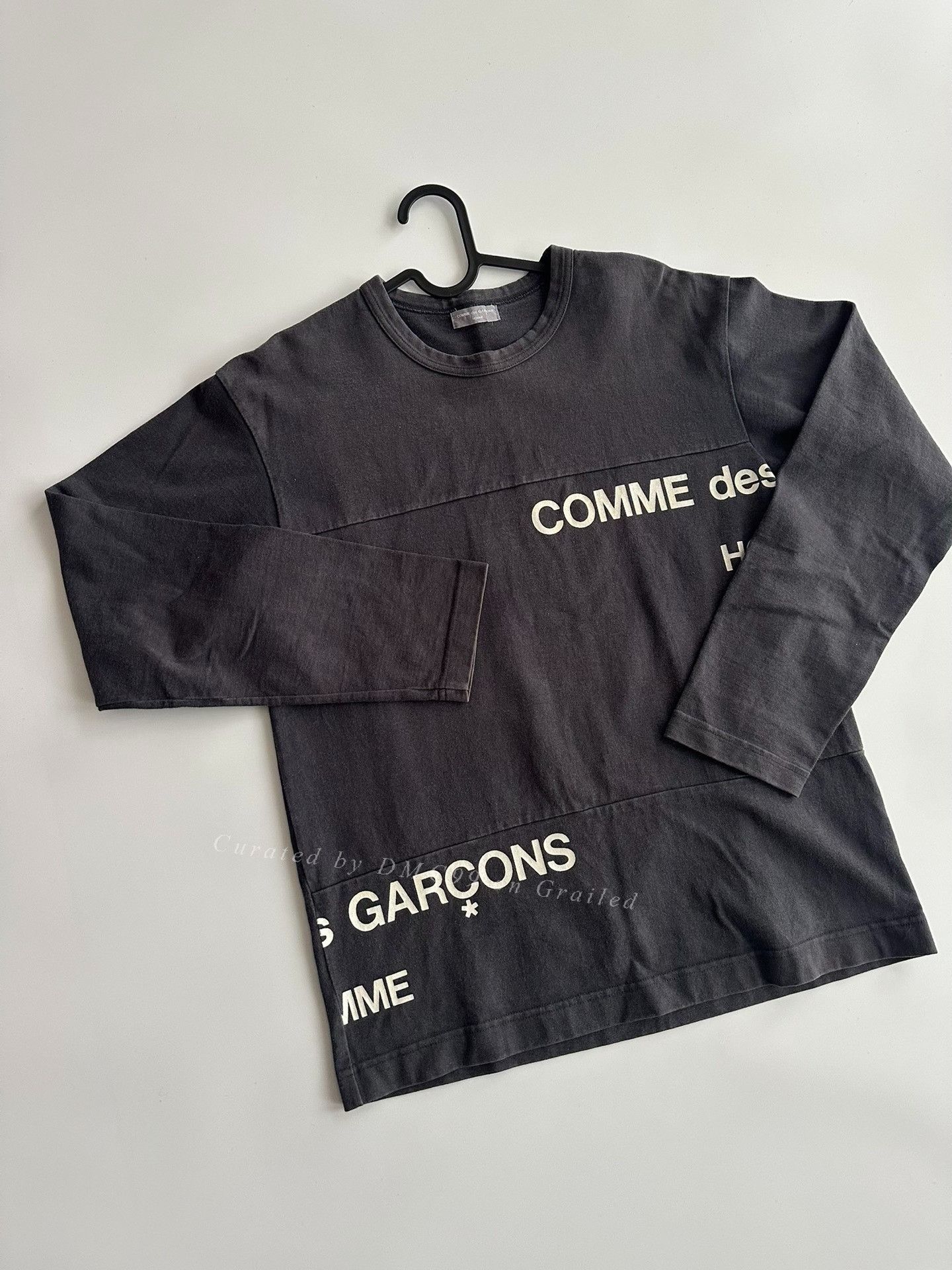 Cdg Homme Slogan Sweatshirt in Blue, Men's