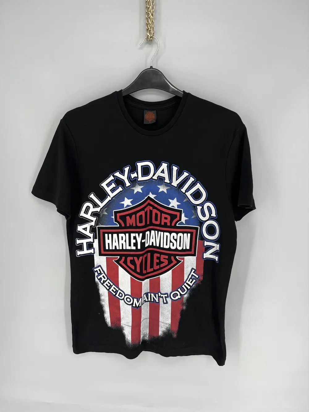 Harley Davidson Y2K Harley Davidson Freedom American Flag Tee Size US XL / EU 56 / 4 - 1 Thumbnail