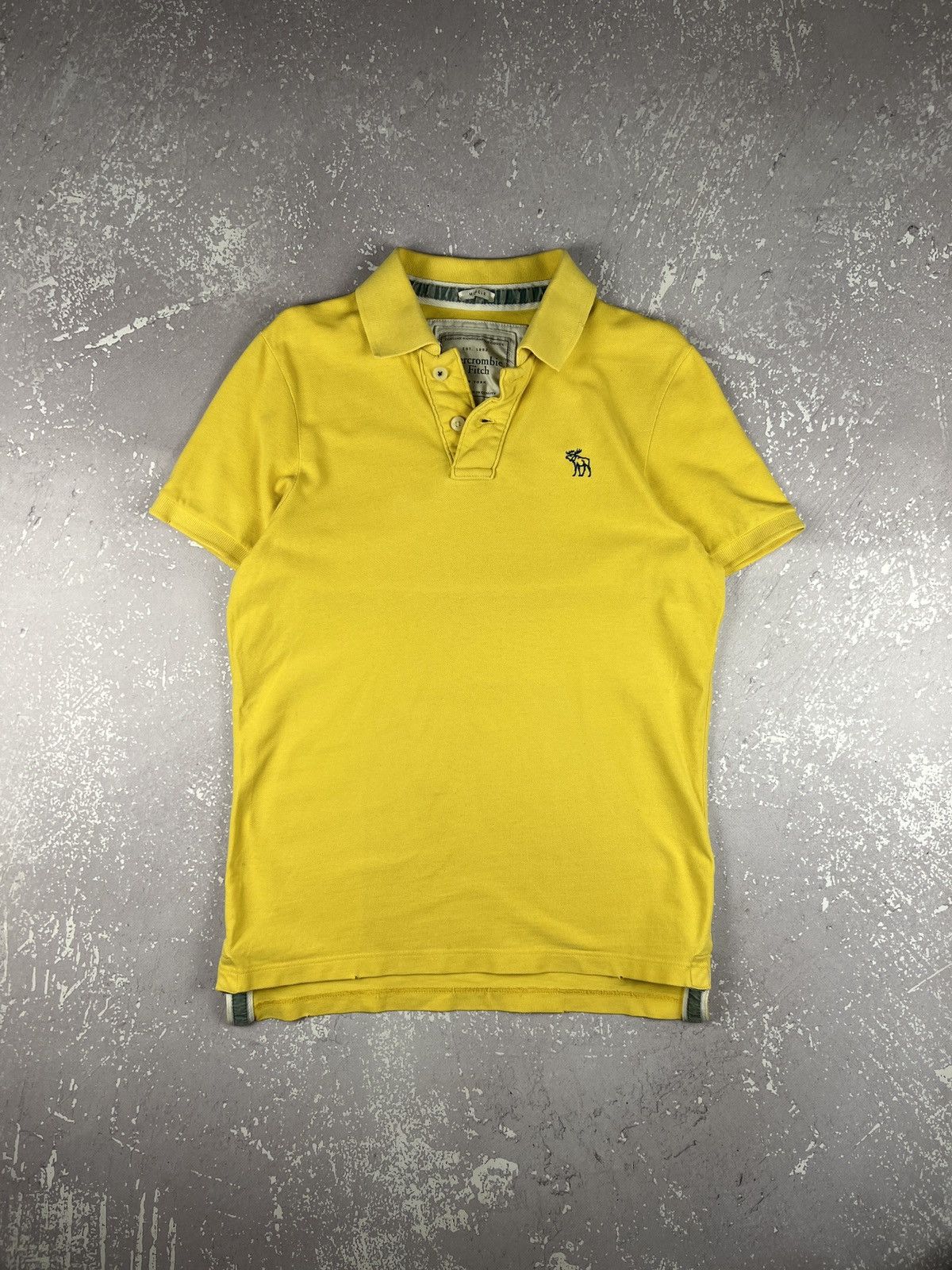 Abercrombie & Fitch Vintage Y2K Abercrombie&Fitch Polo T Shirt Mens S-M Yellow Size US S / EU 44-46 / 1 - 1 Thumbnail