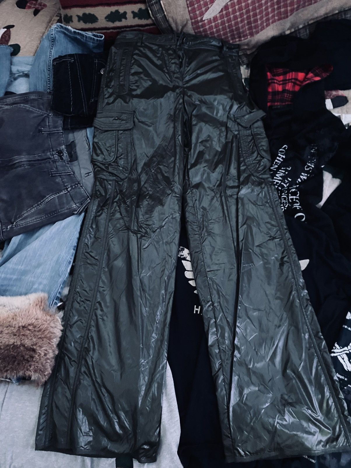 Designer × Japanese Brand × Vintage Intellection Nylon Rave Pants Size US 40 / EU 56 - 1 Thumbnail