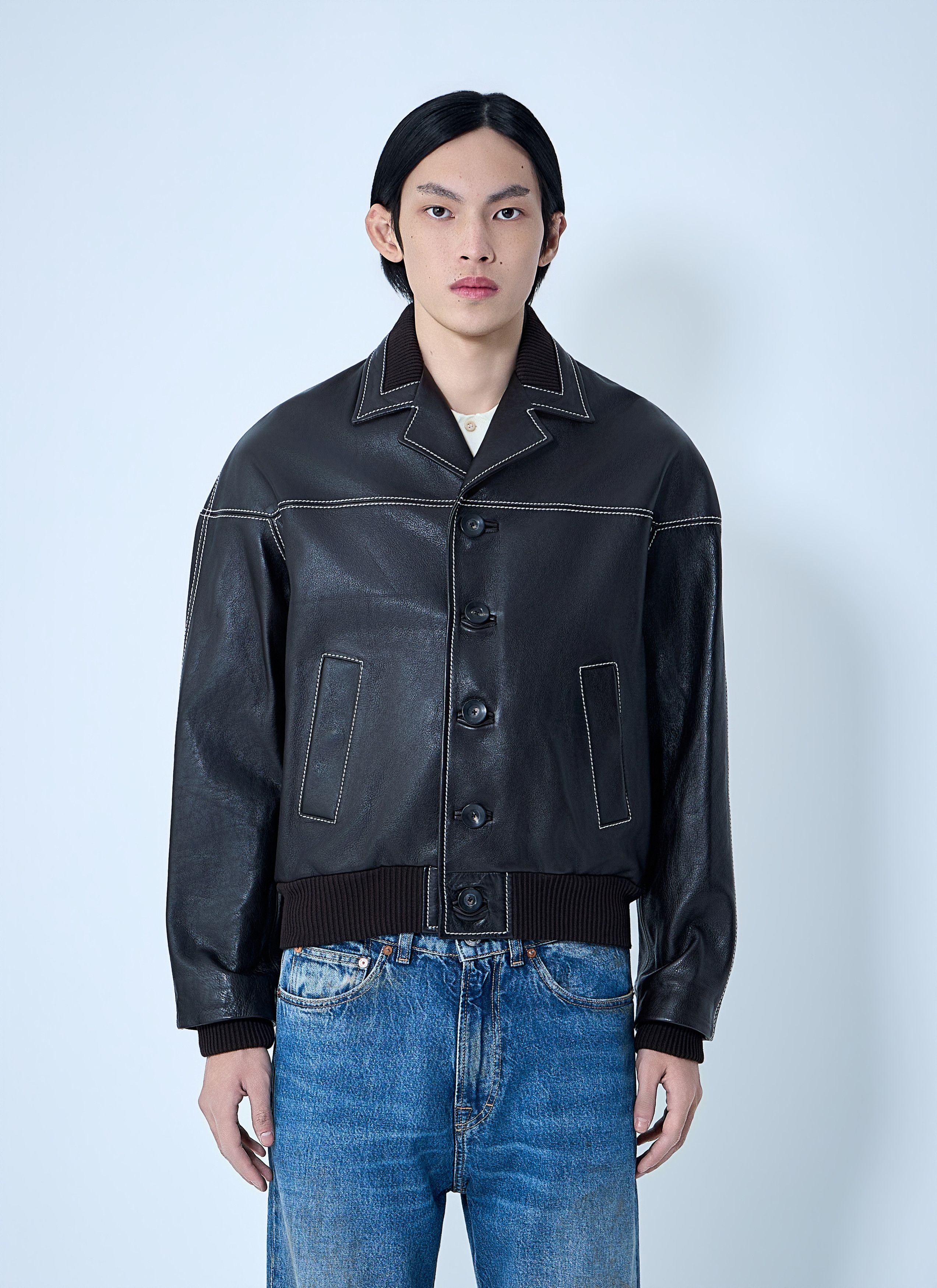 Wales Bonner Leather Button-Up Jacket Size US S / EU 44-46 / 1 - 1 Thumbnail