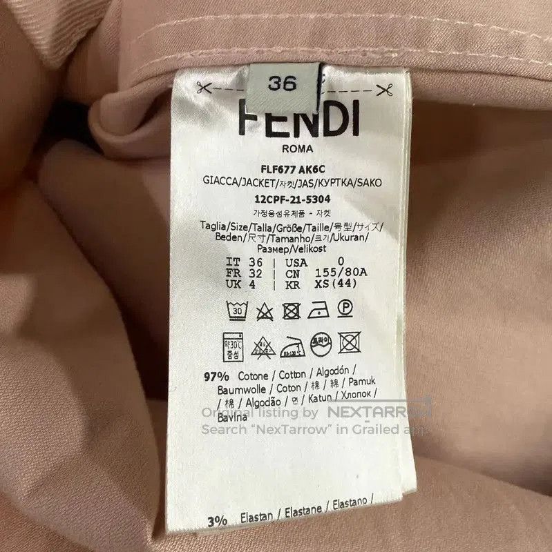 Fendi Fendi Pink Cotton Women's Jacket Size S . Size S / US 4 / IT 40 - 8 Thumbnail