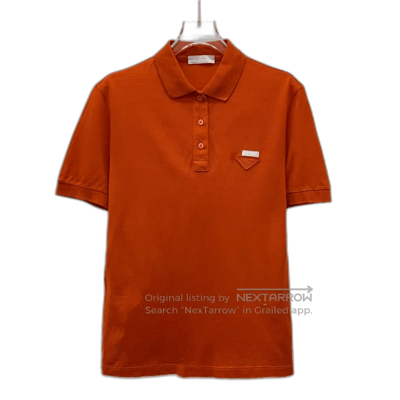 Prada Orange Prada Cotton Short Sleeve Polo Shirt. Size US L / EU 52-54 / 3 - 1 Thumbnail