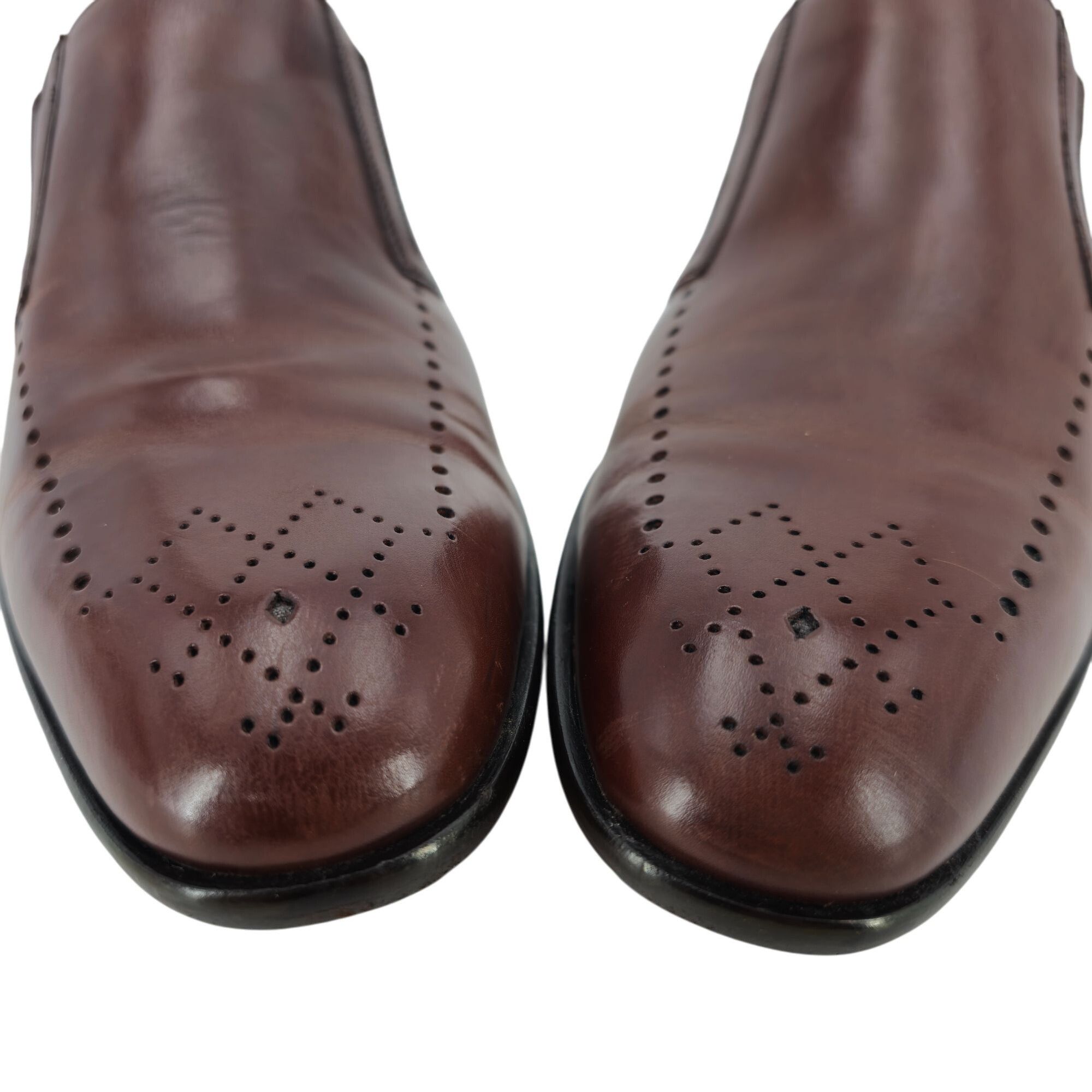 Mezlan Spain Men Size 9 Burnished Brown Calf Leather Dress S Shoes