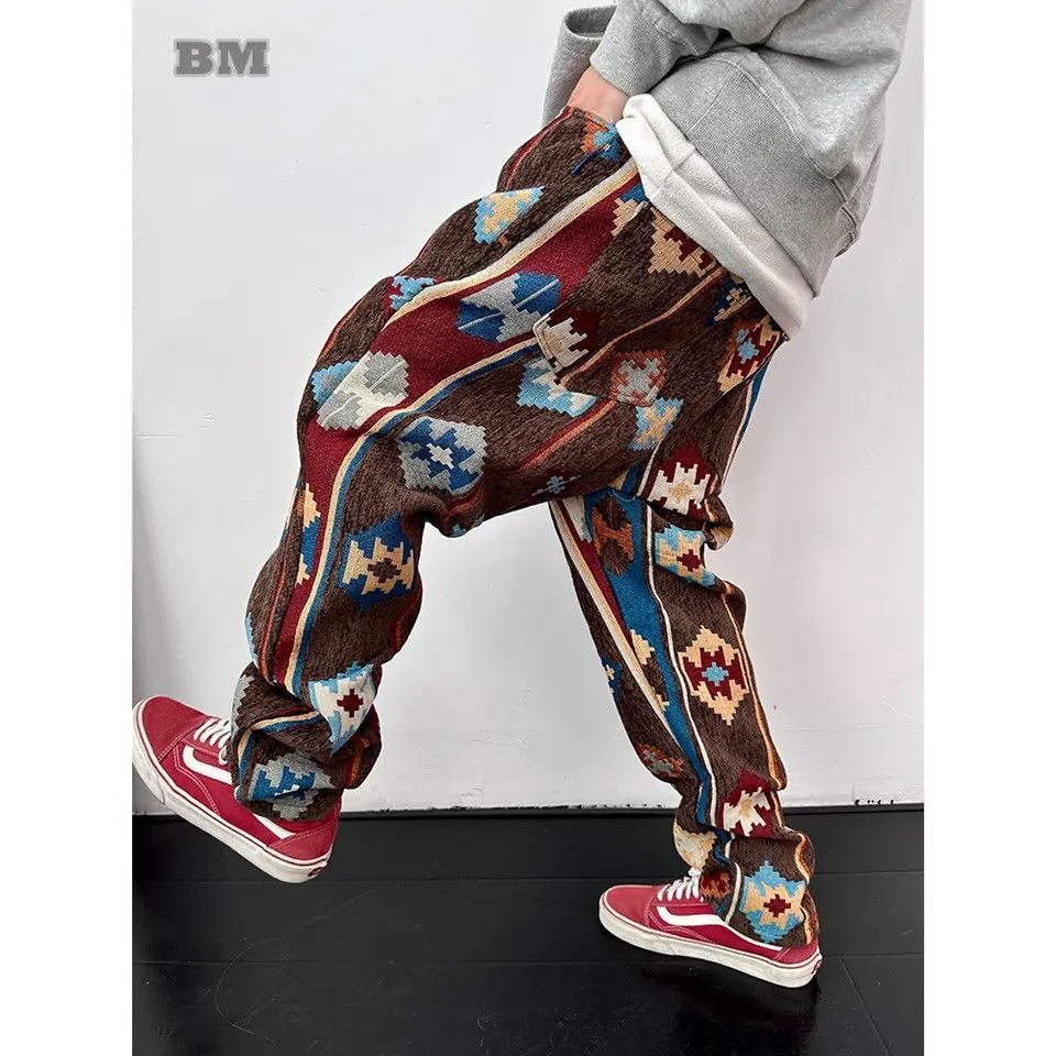 Designer × Japanese Brand × Vintage Geometric Ethnic Pattern Casual Pants Size US 32 / EU 48 - 4 Thumbnail