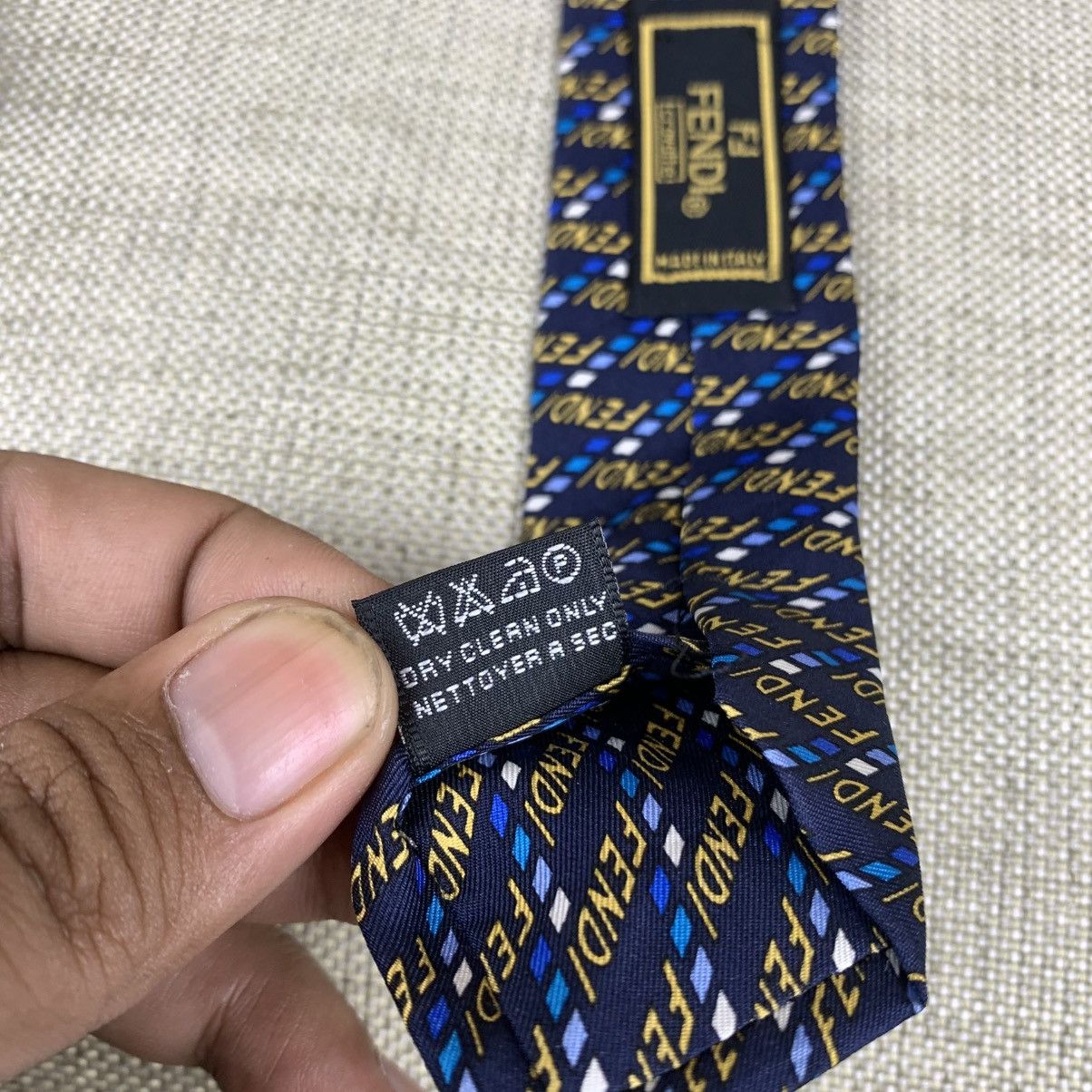 Fendi Fendi Full Print Silk Tie Caravatte Size ONE SIZE - 10 Thumbnail