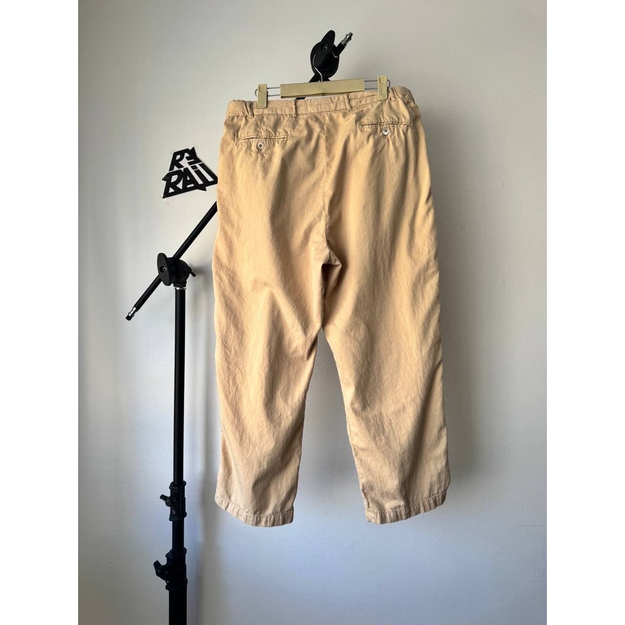 Naissance Naissance Wide Cropped Boxy Pants Beige Size US 34 / EU 50 - 2 Thumbnail